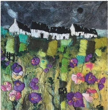 LACE ROW, BLACK WEE MOON - Greetings Card