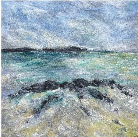 White Beach To Eigg And Muck- Greetings Card