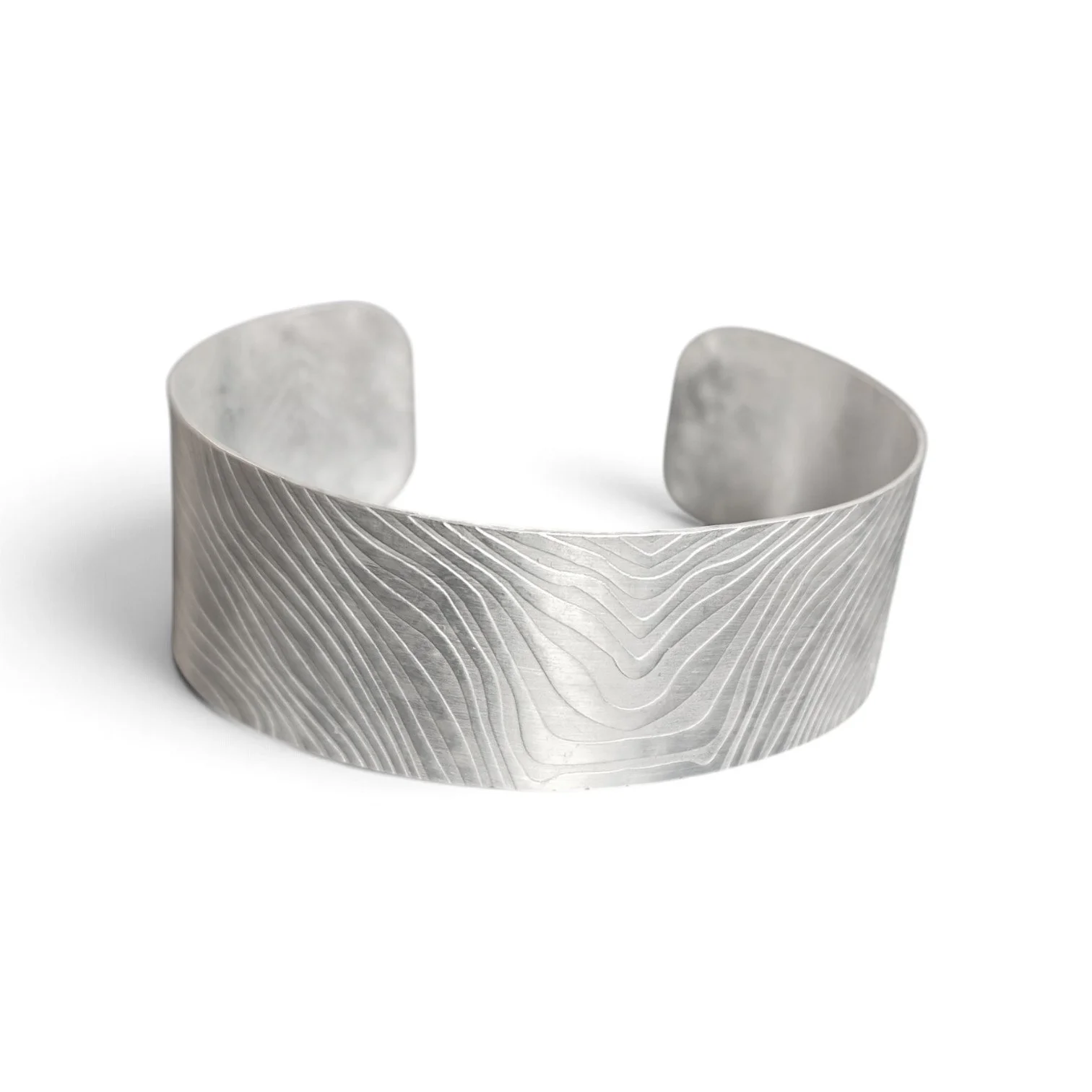 2cm Wave Silver Cuff