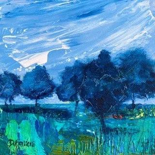 DF25 Lines of Trees in Greenfield 28cm by 28cm £185.jpg