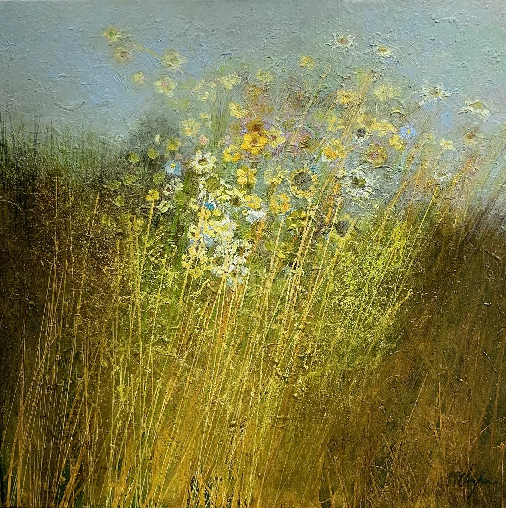 Wildflowers, Grasses and Light Rain, April