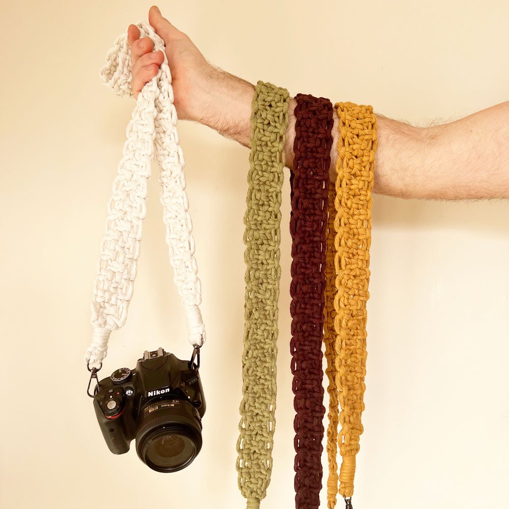Olive Green Macrame Camera Strap  Photography Lover Gifts — That