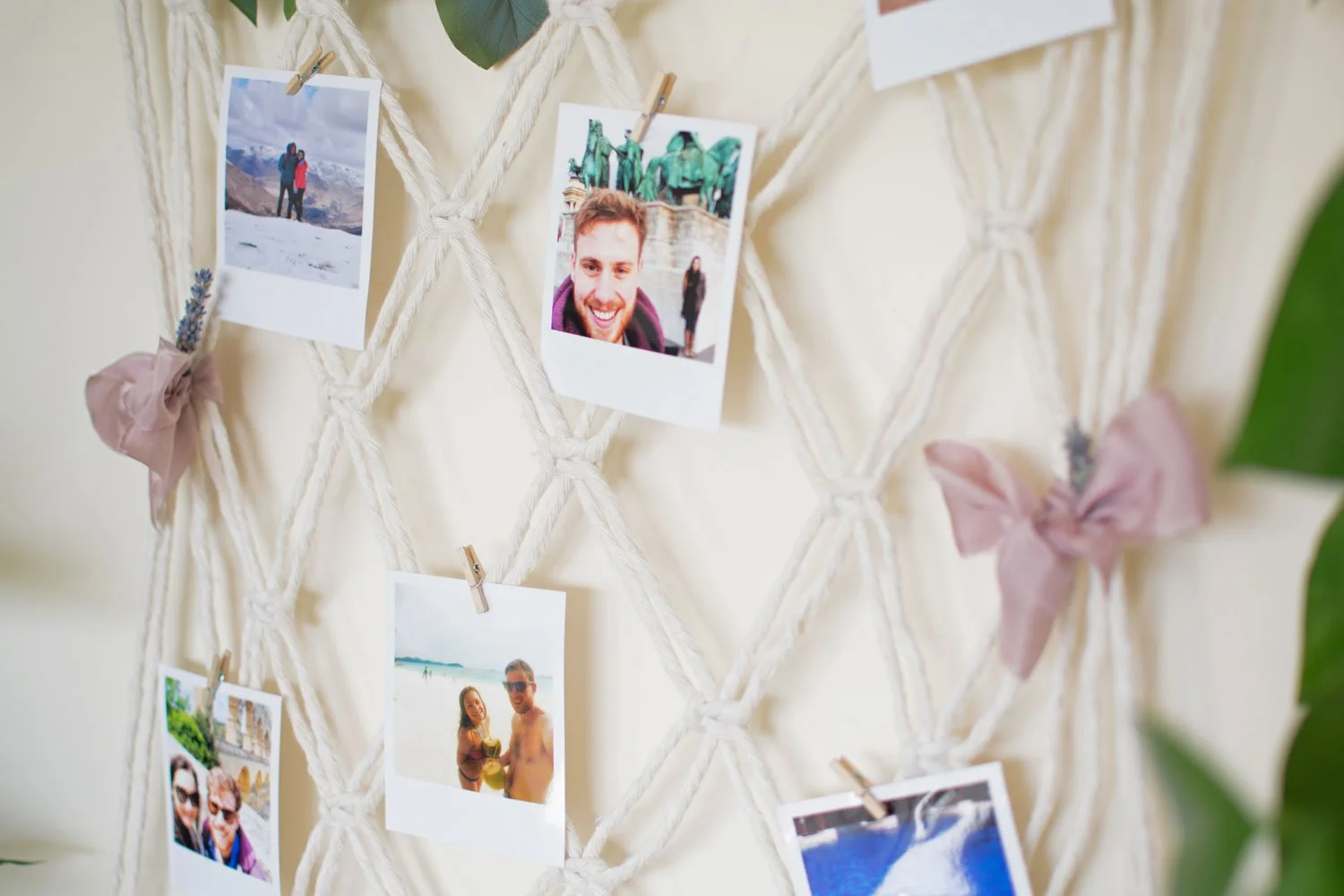 DIY Macrame Photo Display Tutorial (Wedding Seating Plan Idea)