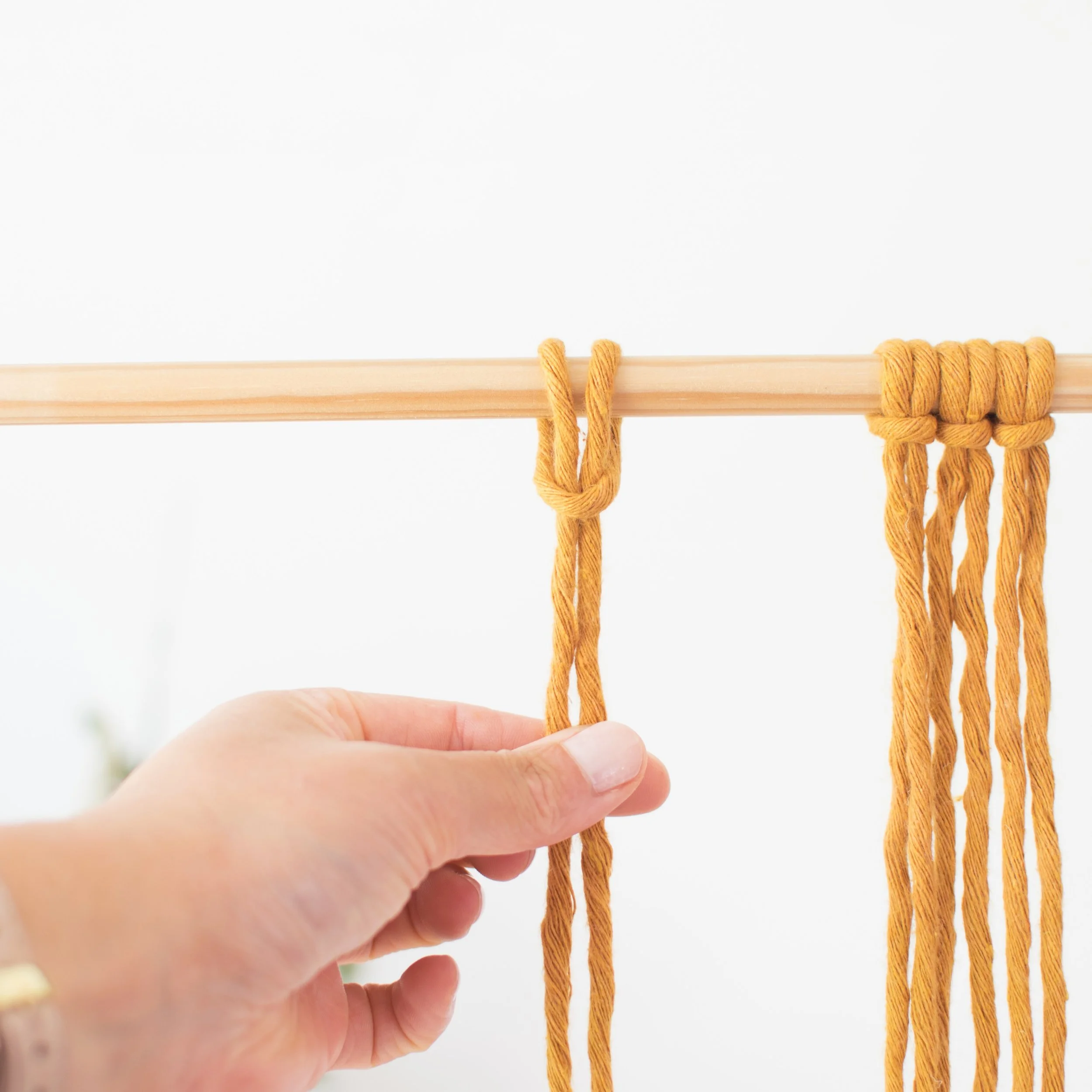 lark head knot macrame