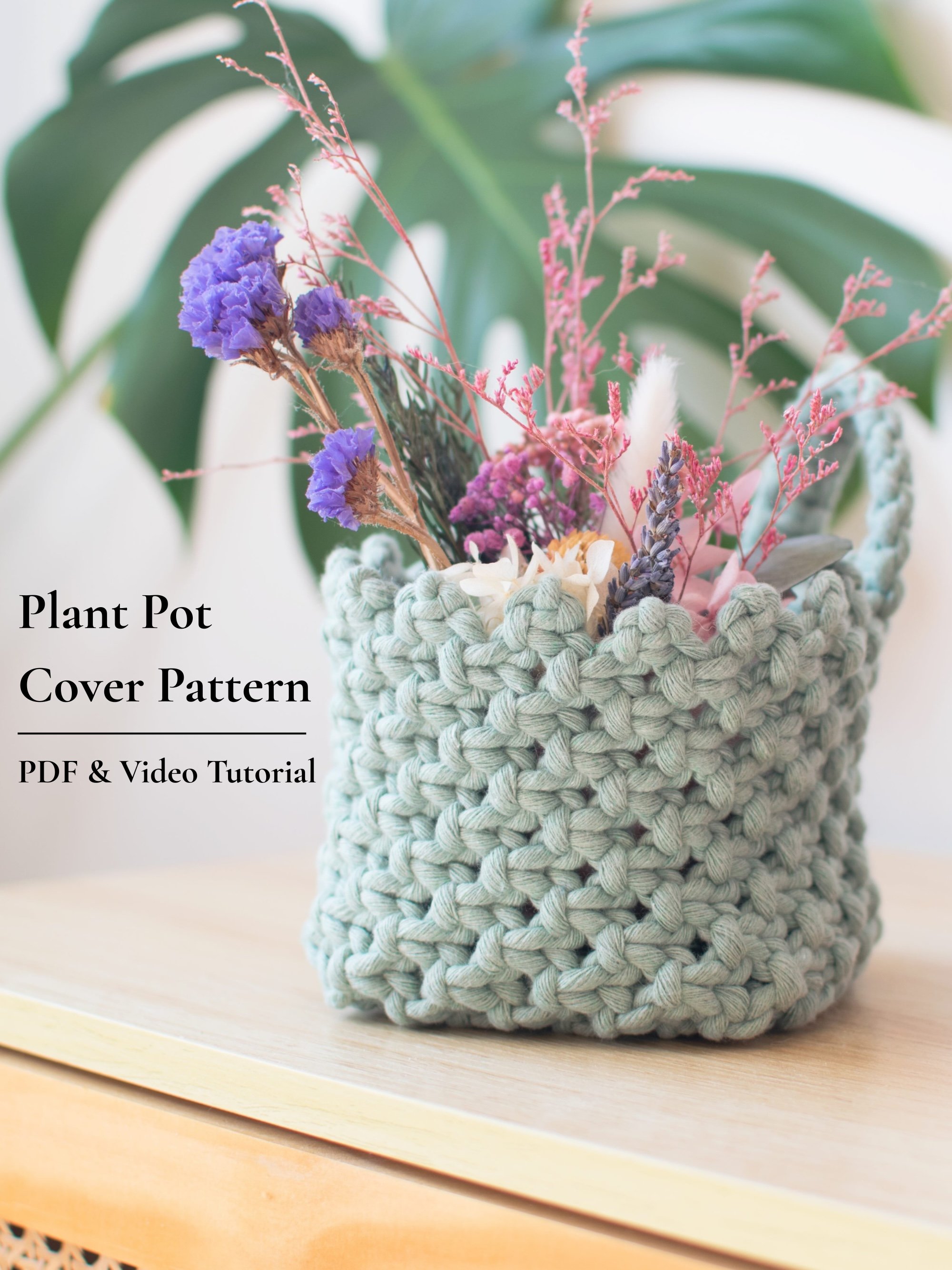 Macrame Basket Pattern with Handle PDF (Video Included)