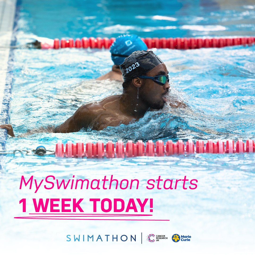 MySwimathon starts in 1 week and is the perfect choice if:

✅ you can't make it on Swimathon event weekend itself 
✅ there are no venues near you for the main Swimathon weekend
✅ you want more flexibility - you choose your venue, date/time and distan