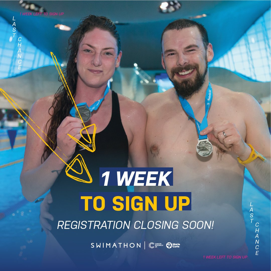 🤩 Nearly 9,000 swimmers have signed up already this year - don't miss out on taking part in the world's largest fundraising swim! 

⏰ Just 1 week left to sign up: link in bio

#Swimathon2024 #Swimming #YourSwimathon #SwimmingChallenge