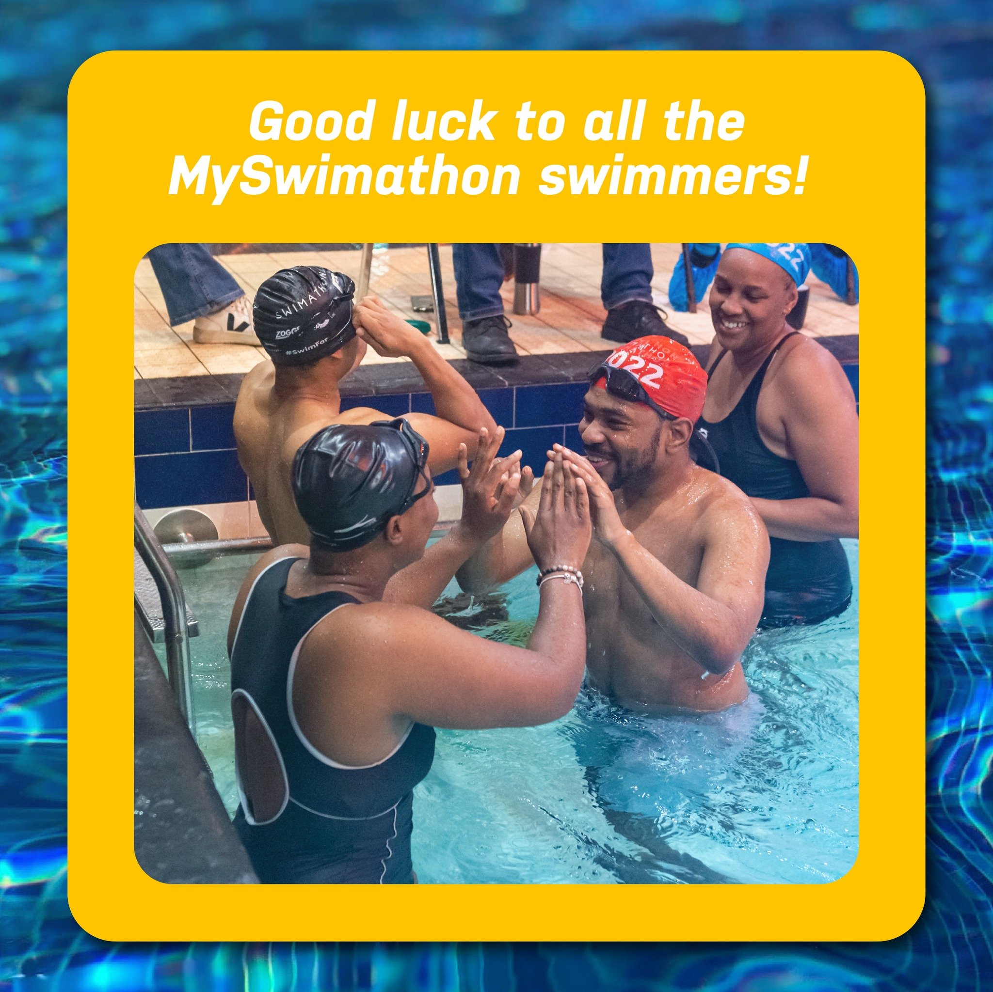 🎉 MySwimathon 2024 starts today! 🎉
Good luck to the thousands of swimmers who'll be taking part between now and May 5th, some of whom are swimming in open waters, some will be swimming the 30.9km and some will be taking part overseas! 
It really is