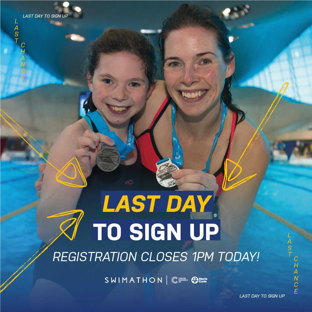 ⏰ Today's the day! Last day to sign up to this year's Swimathon - don't miss out. Our registration window closes at 1pm ⏰

Link in bio!