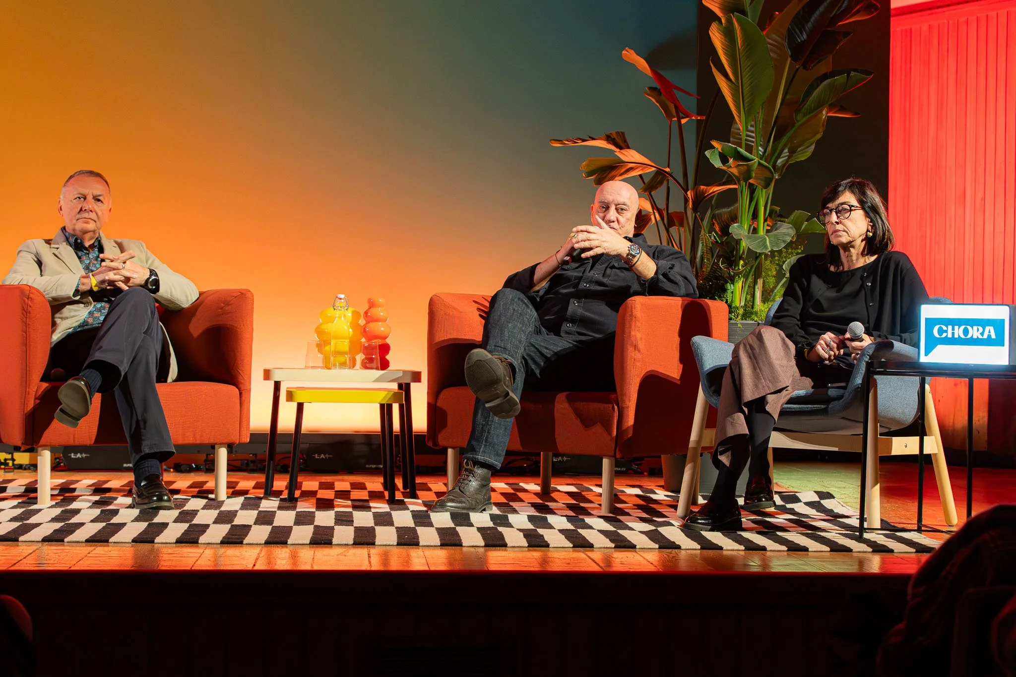 Stefano Nazzi, Piero Colaprico e Fiorenza Sarzanini all’evento Chora V2 al Conservatorio G Verdi di Milano