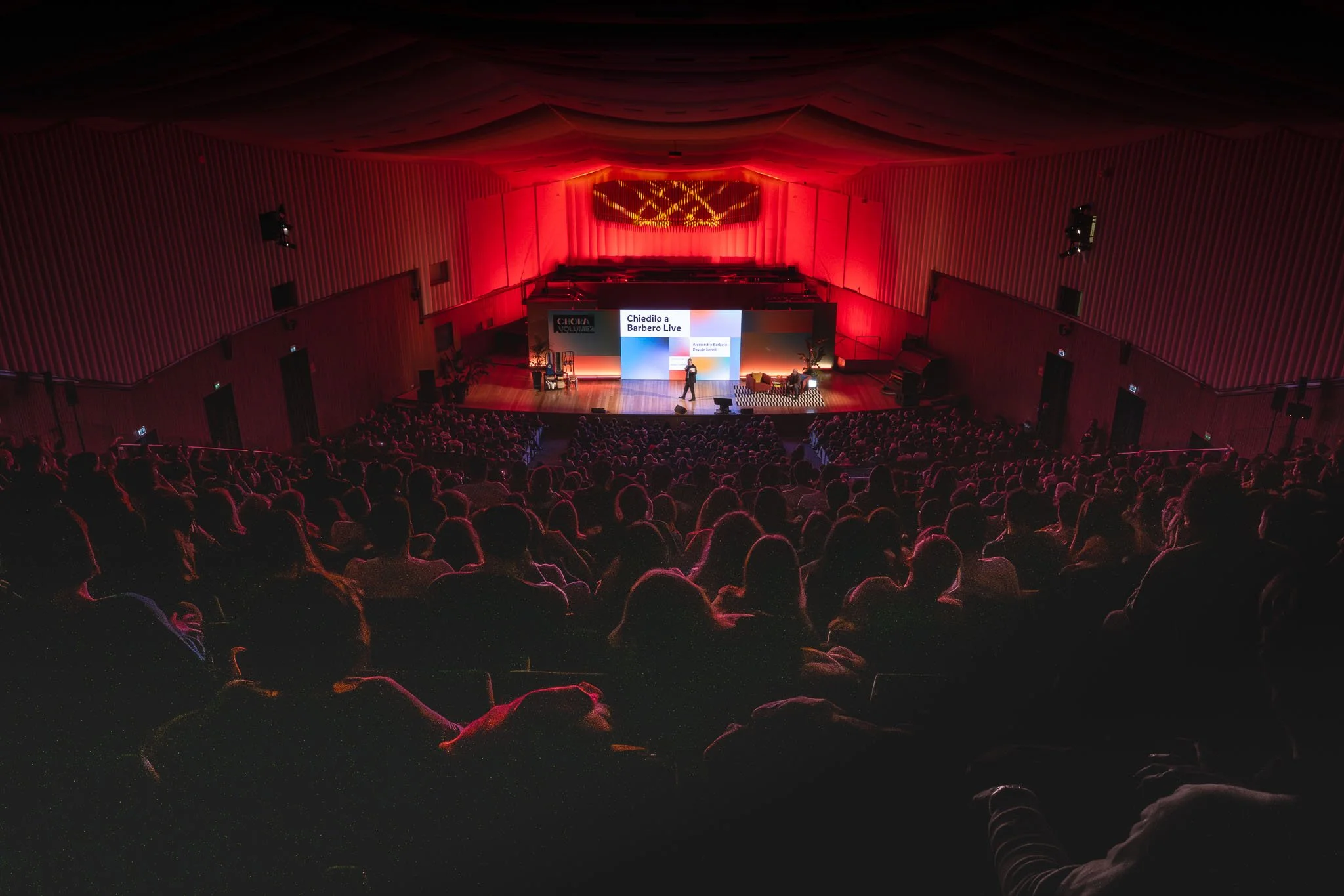 Vista della platea durante Chiedilo a Barbero Live al Conservatorio G Verdi di Milano