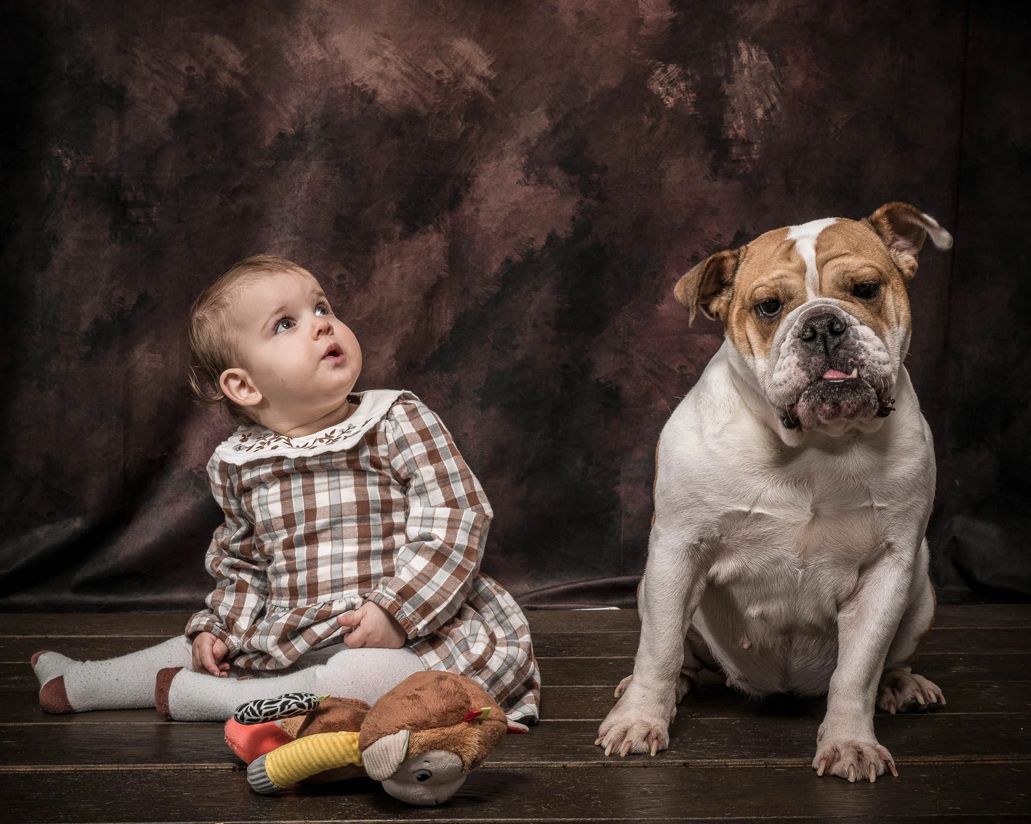 ritratto bambina e pet realizzato in studio a buccinasco fotografia professionale elegante naturale e curata dedicata a famiglie bambini e animali max capuzzi fotografo