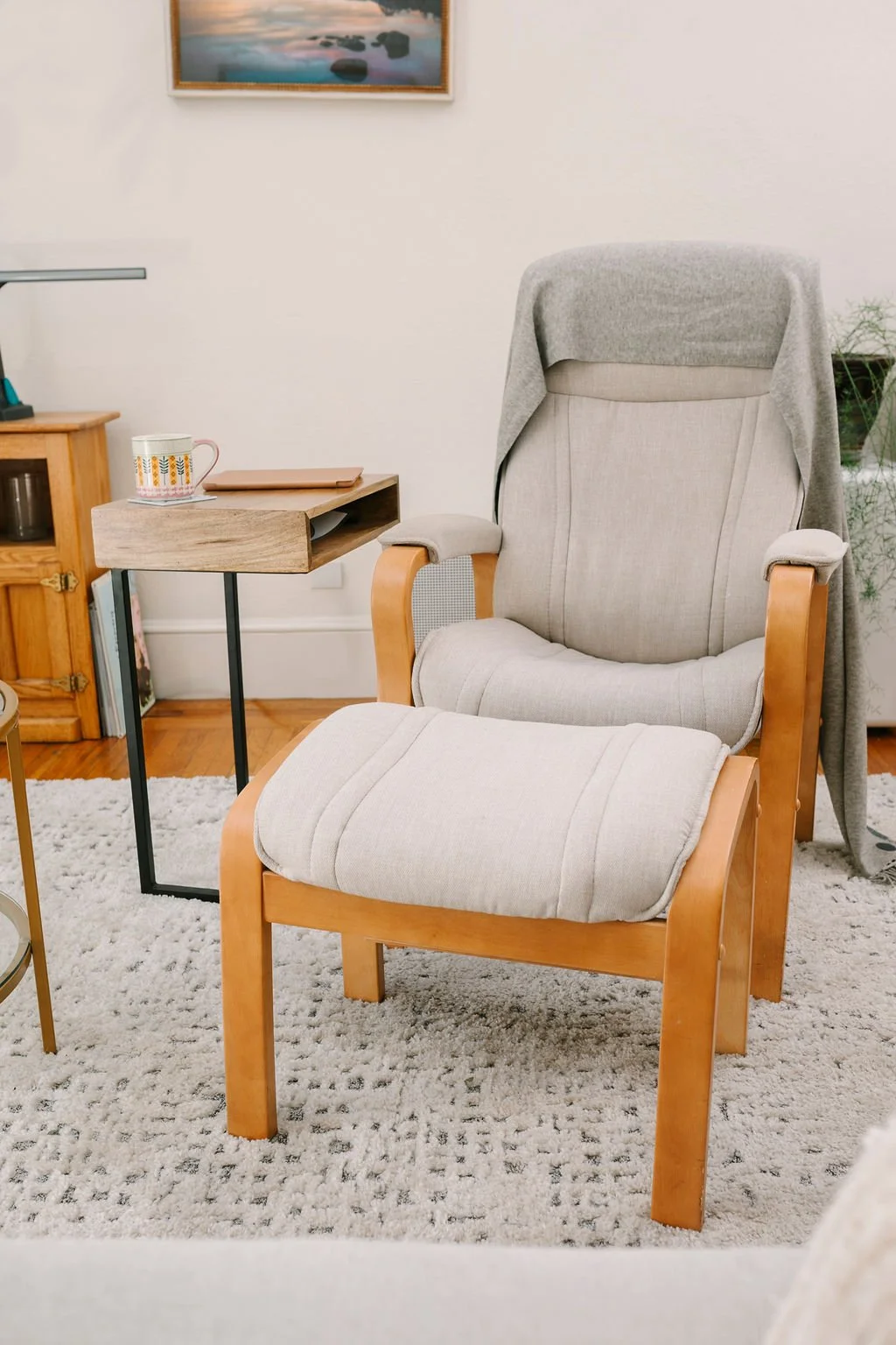 beige chair in oakland office