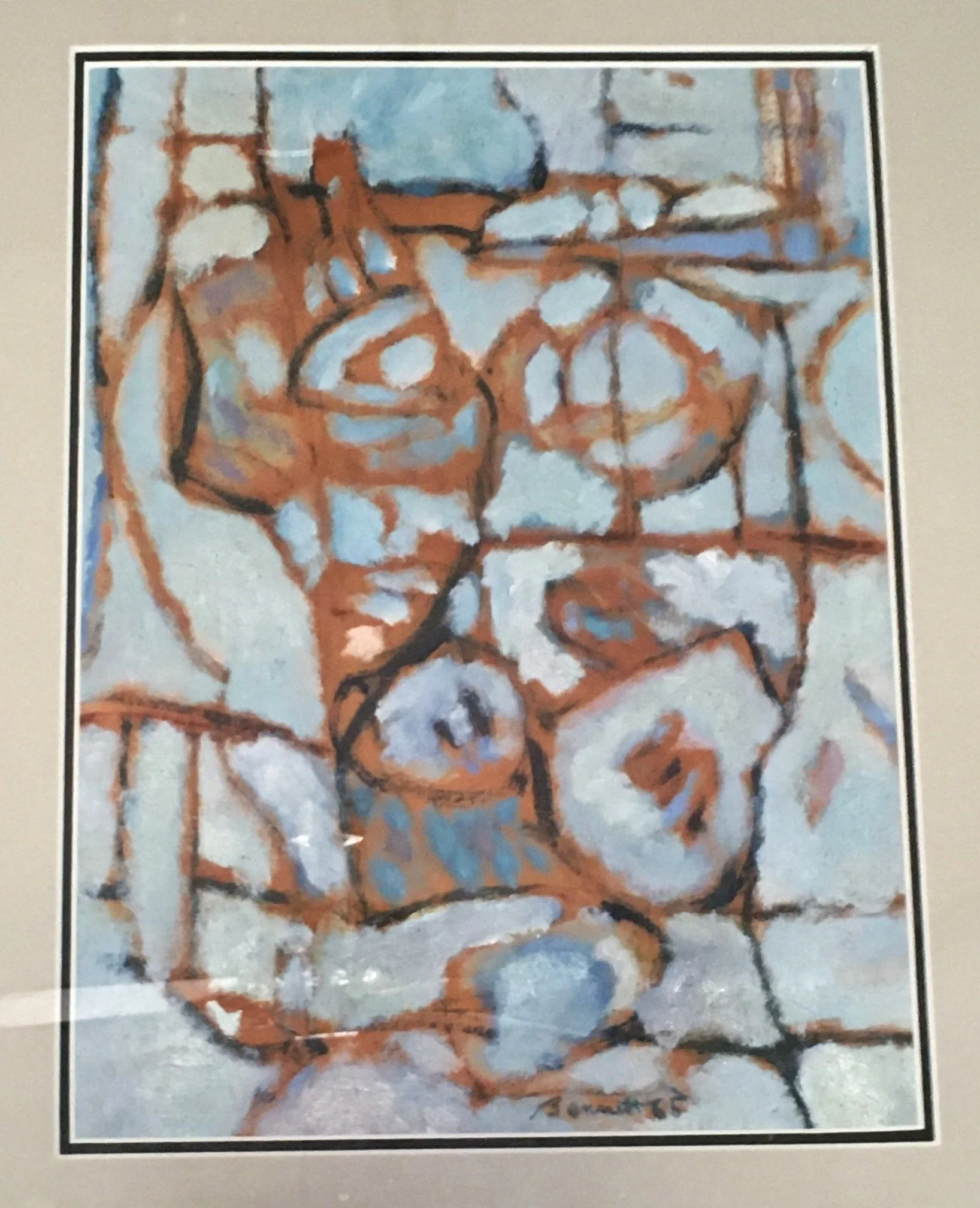 Early Morning Interior 1965 (c) Estate of Gale Bennett Oil on Paper 8 x 10.5 in Private Collection Georgia USA