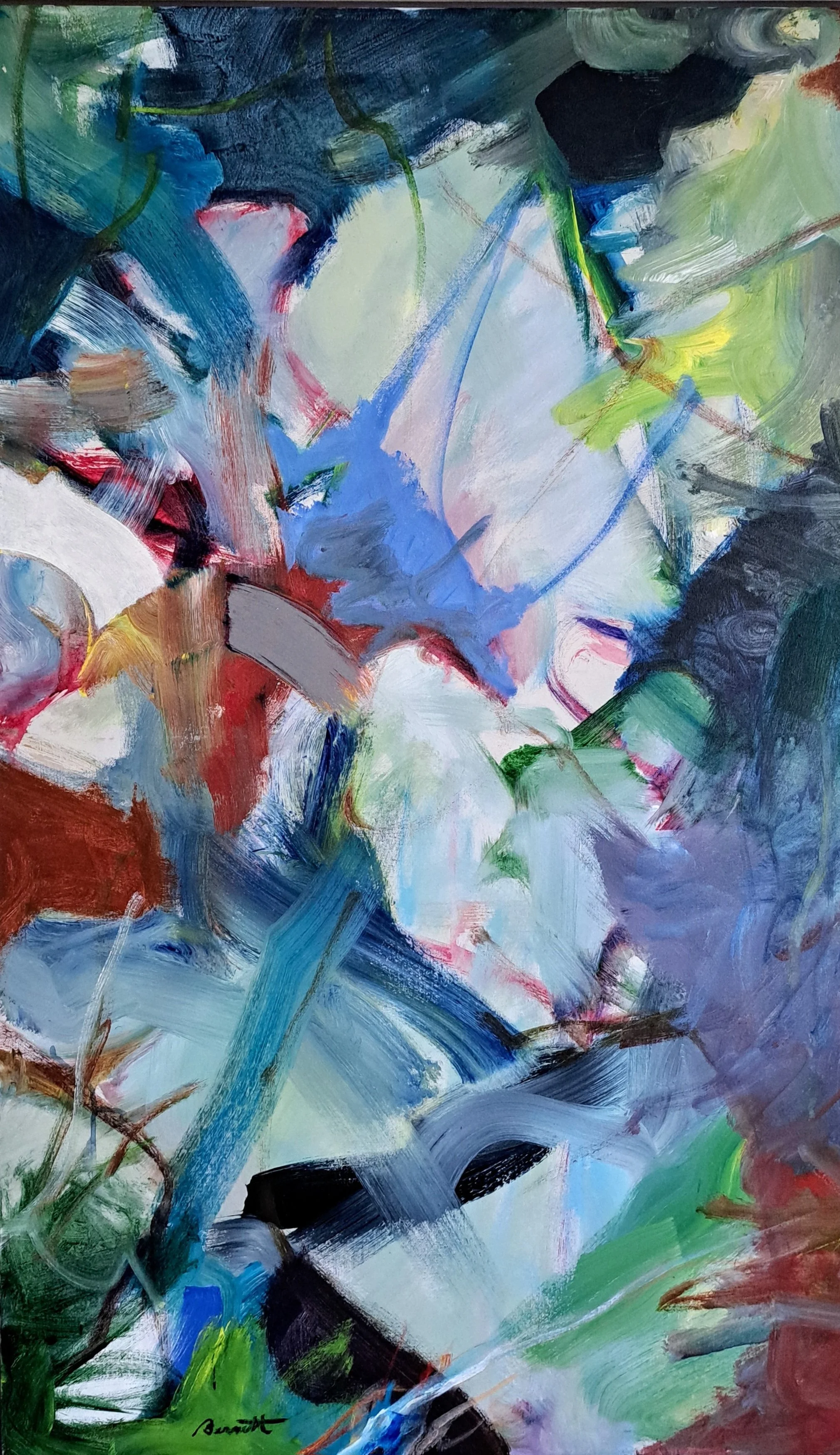 Vision of Ste Jeanne d'Arc ca 1980 (c) Estate of Gale Bennett Acrylic on Canvas Private Collection Florida USA