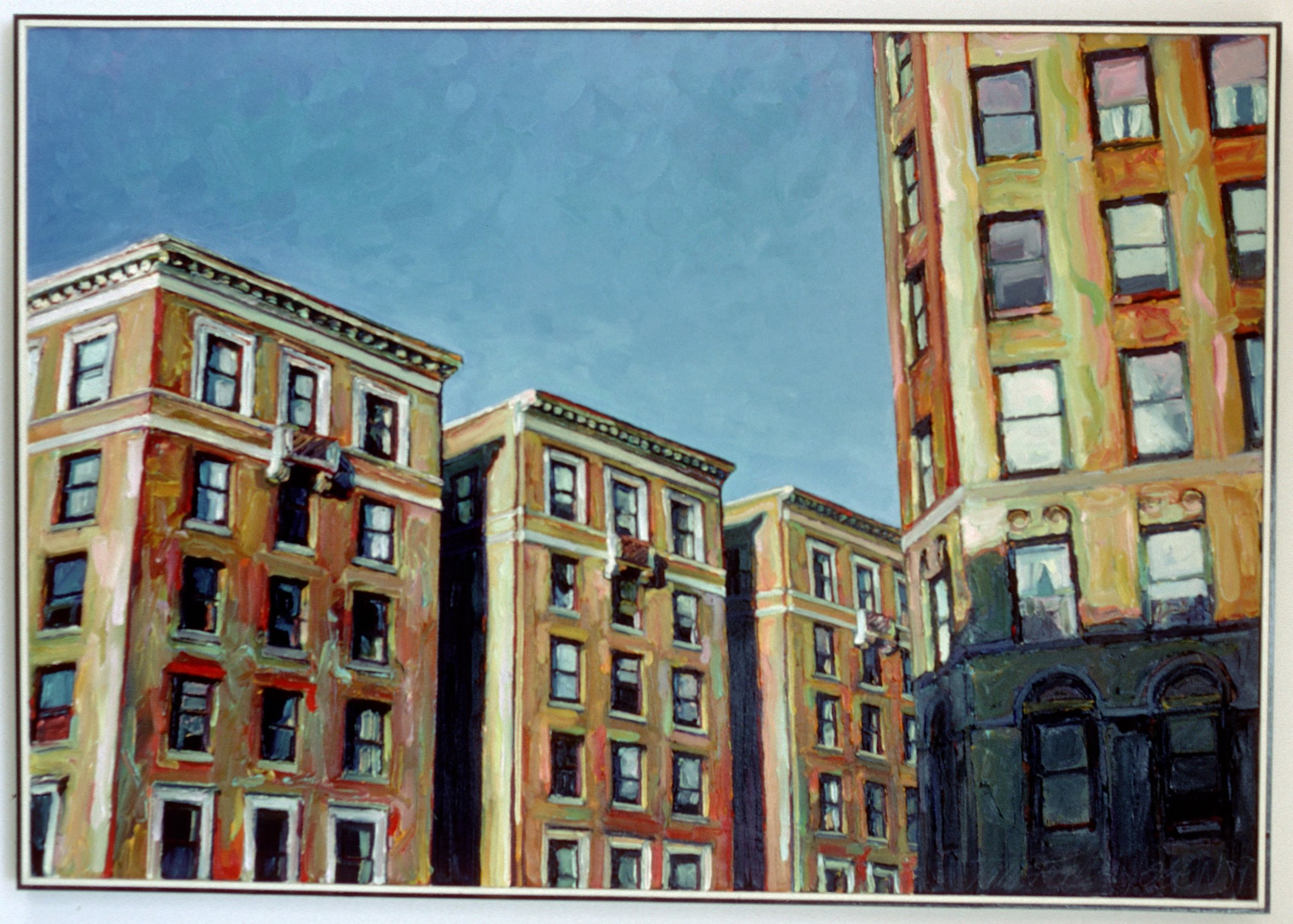 Four Buildings  52" x 36"