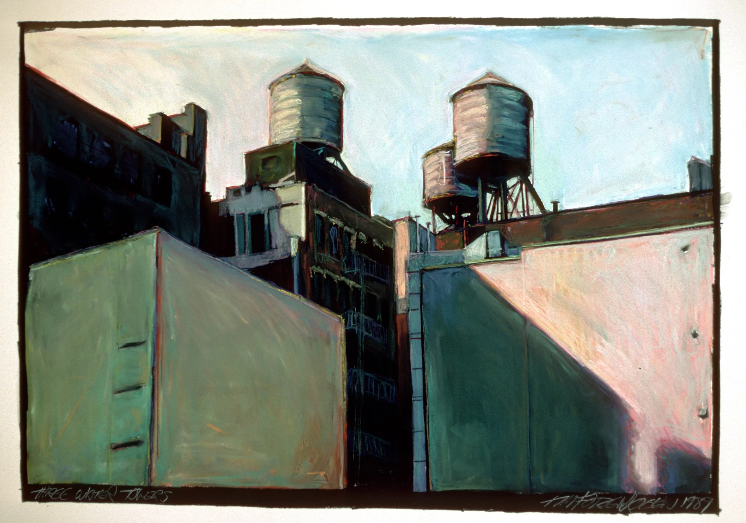 Three Water Towers  3' x 4'
