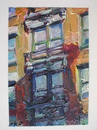 Fear  6" x 4"   oil on paper  2004