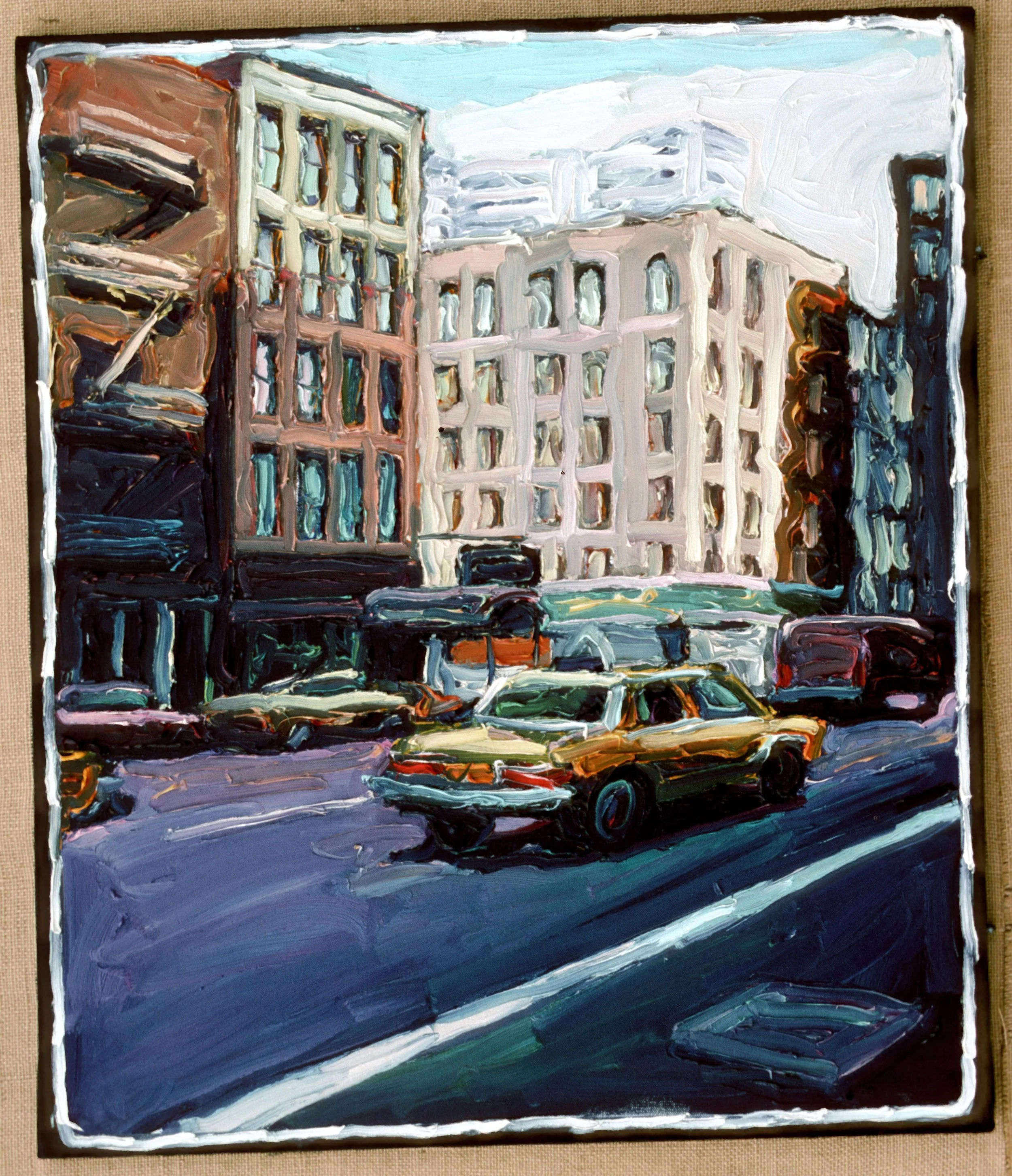 Taxi - Purple Street 24" x 30"