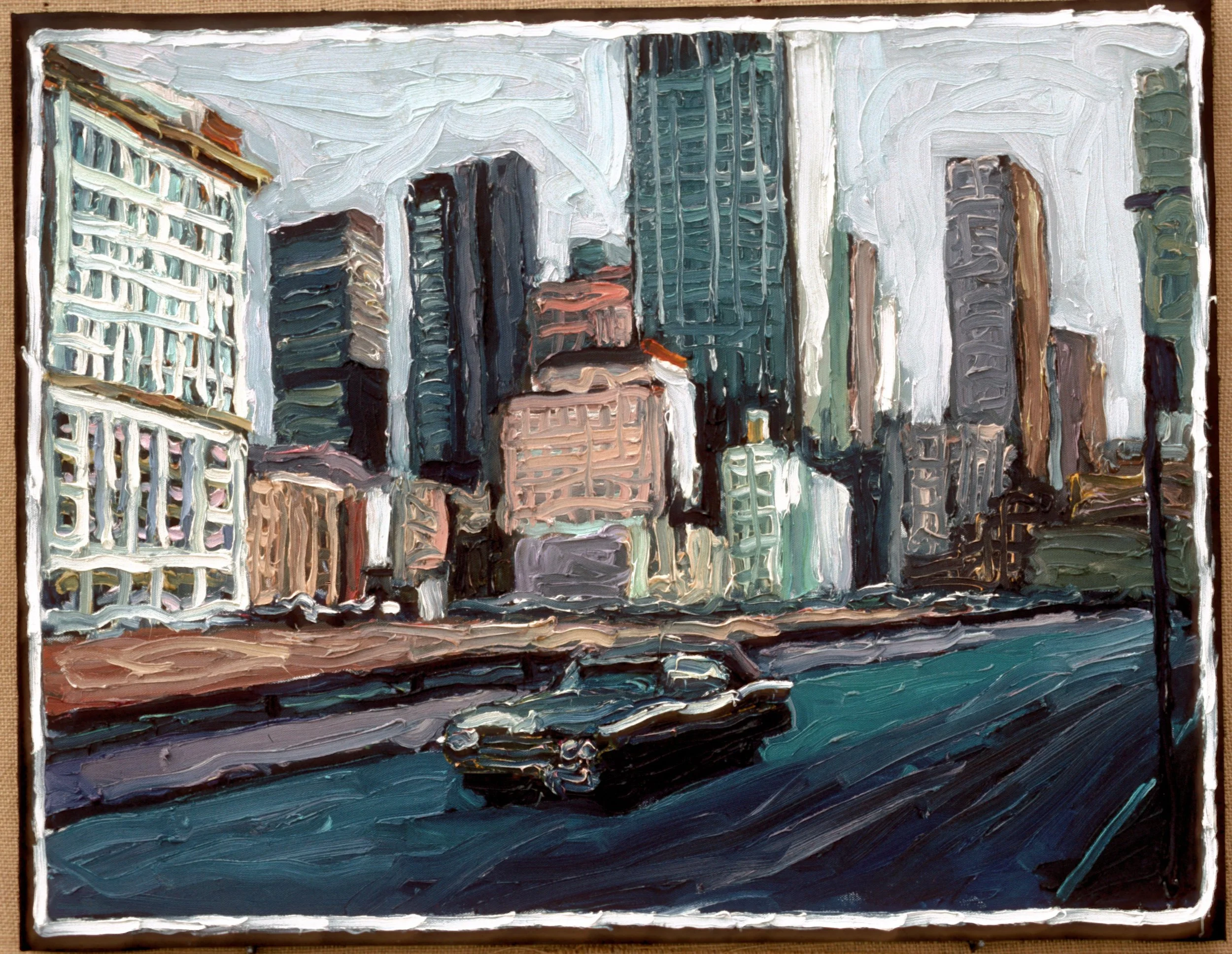 Black Car - Skyline  22" x 30"