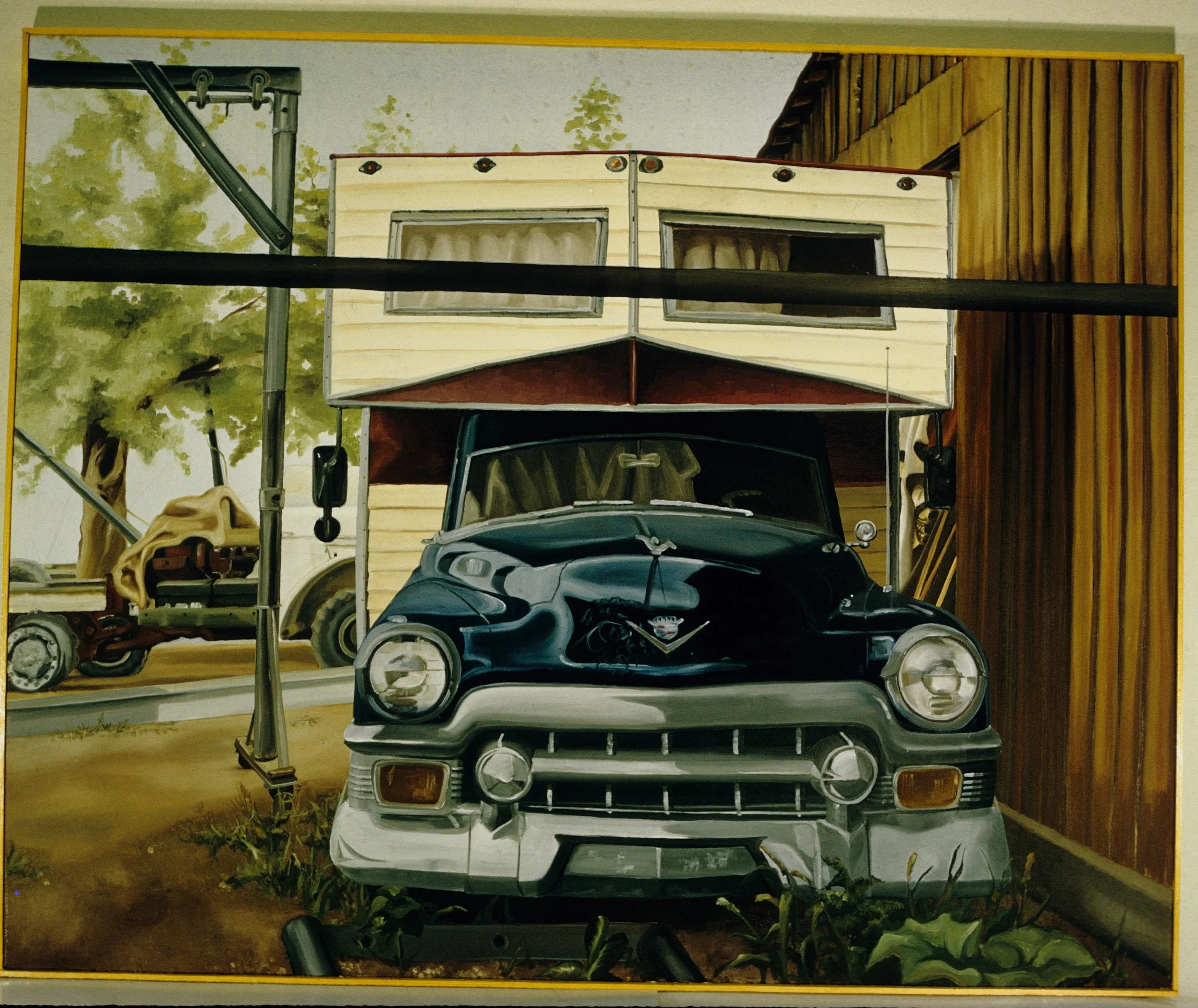 Cadilac Camper from black and white photo by Kevin Martin    5' x 4'               May / 1972