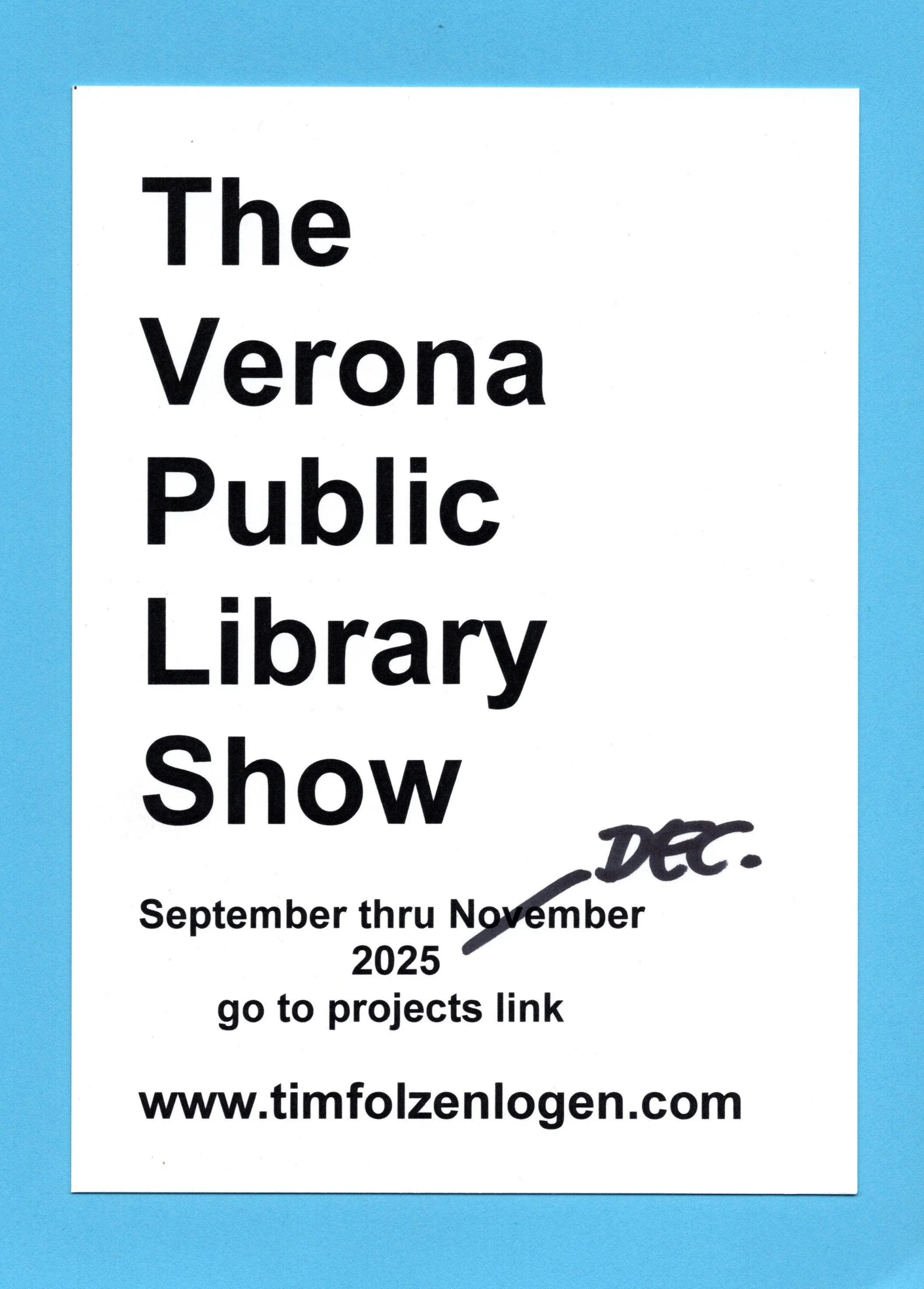 The Verona Public Library Show