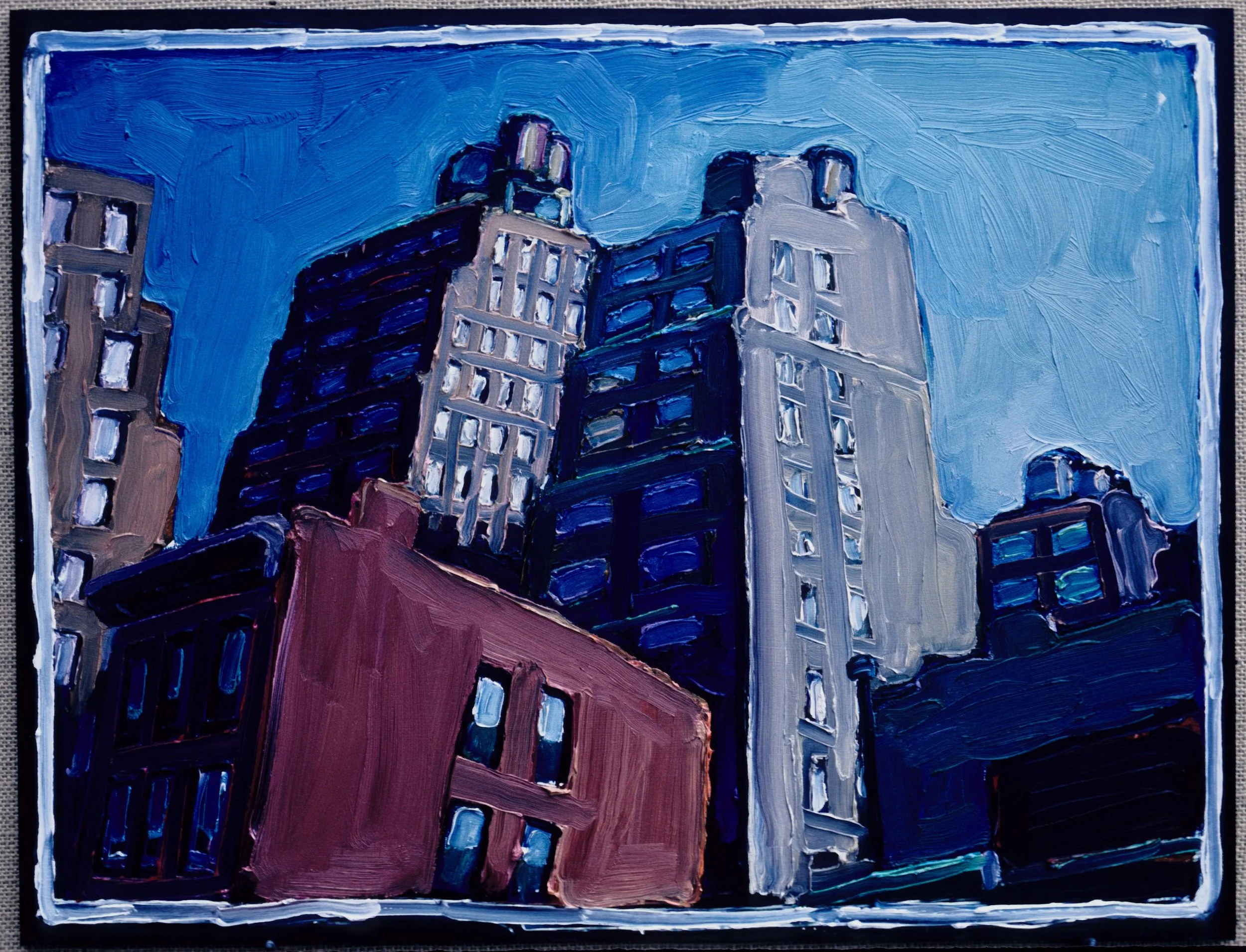 First painting in Manhattan Series 18" x 24" 5/85