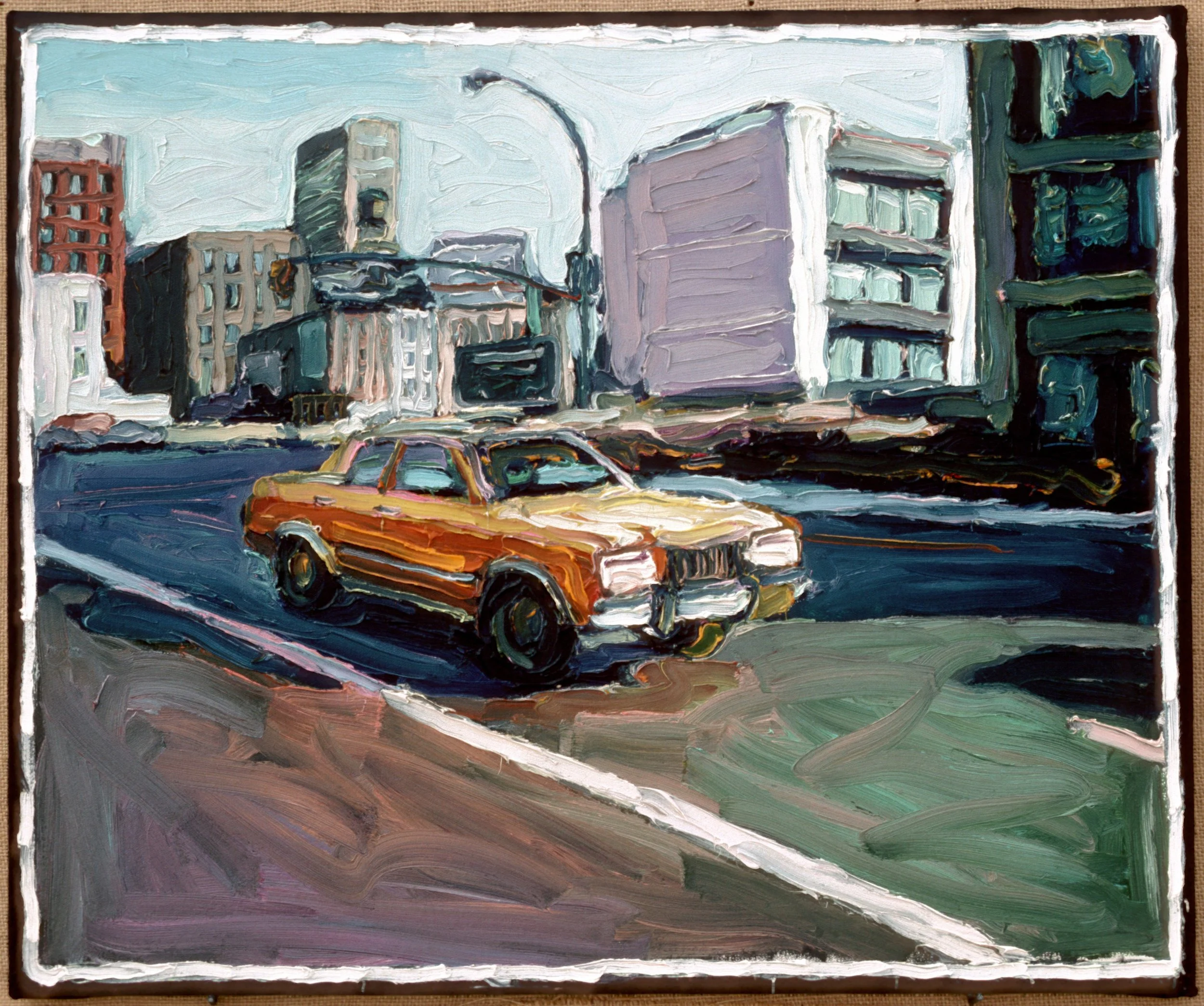 Taxi, White Line 22" x 28"