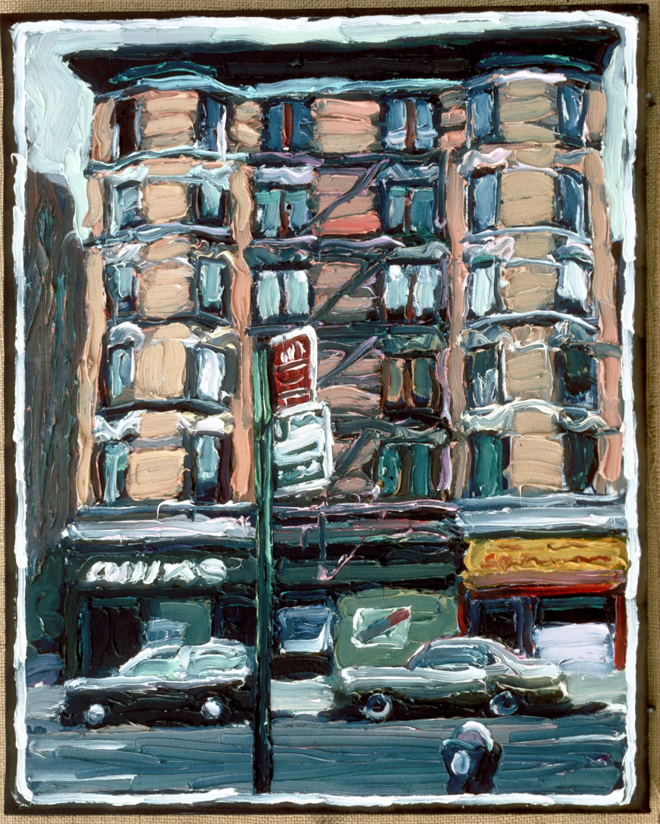 Orange Building - Street Sign  18" x 24"