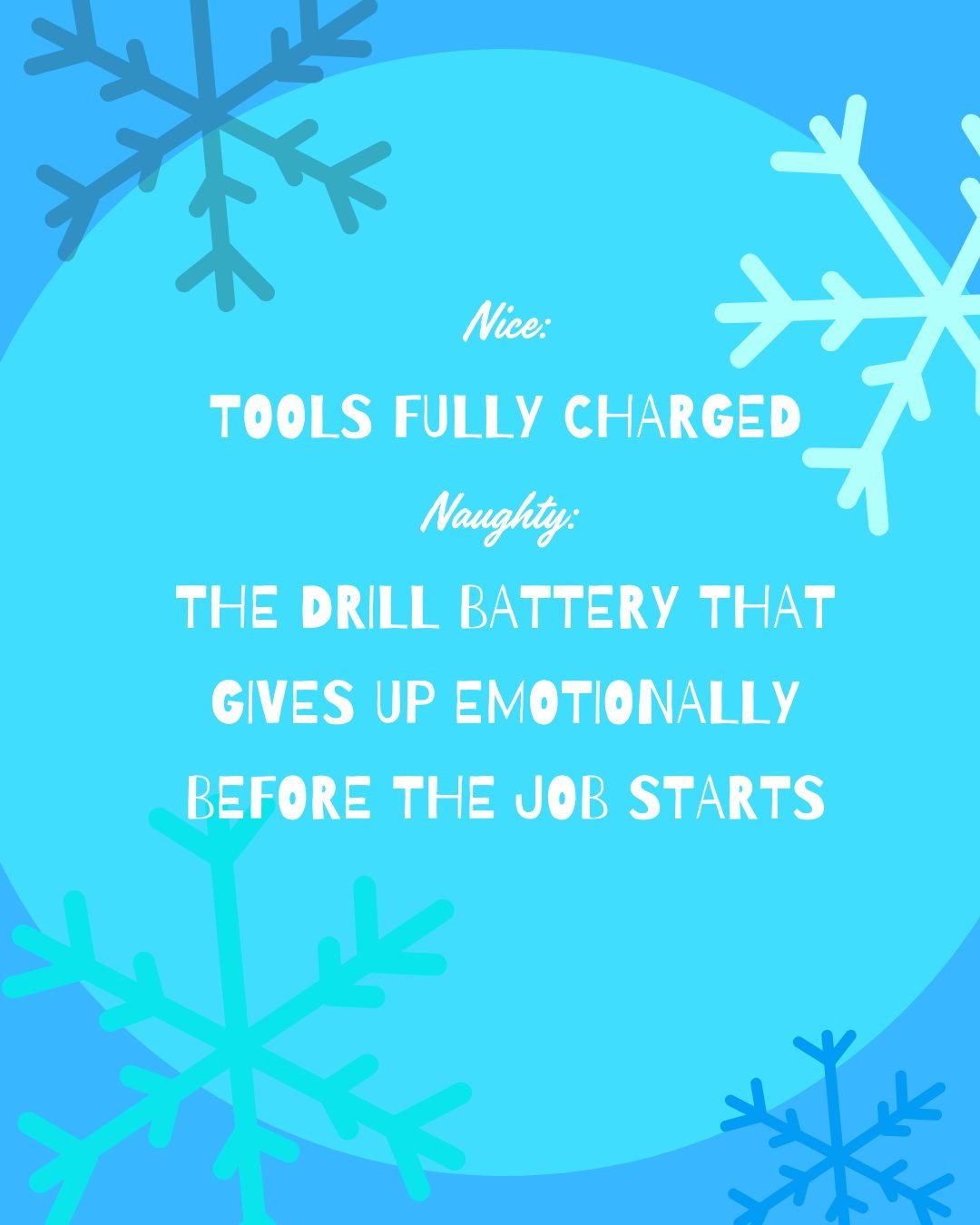 A drill battery giving up emotionally = December energy in one moment. 🔋😂 #smallbusinessbigheart #bravoarts #art🎨 #naughtyornice #smallbusinesslove #localcommunity