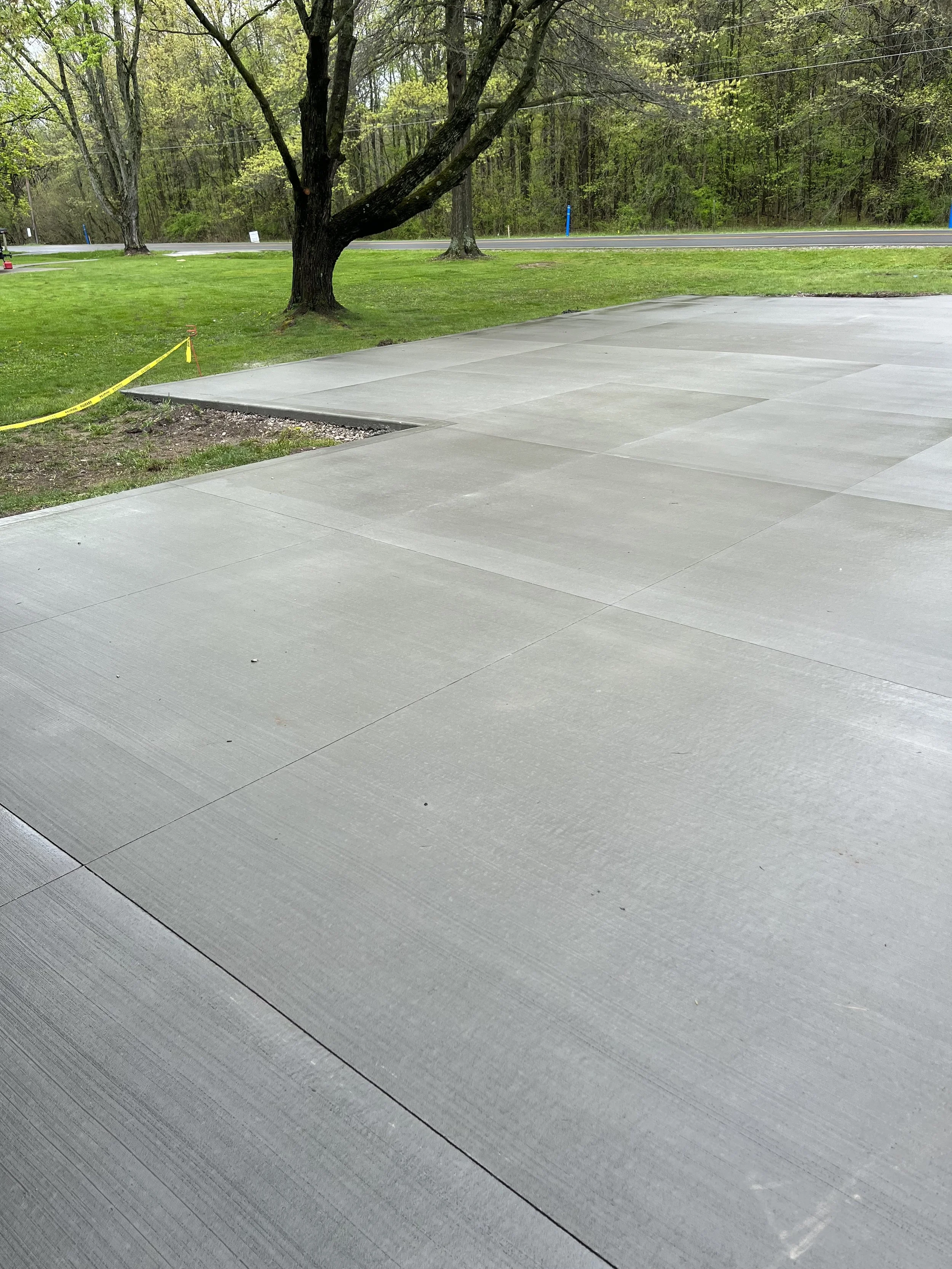 Concrete driveway