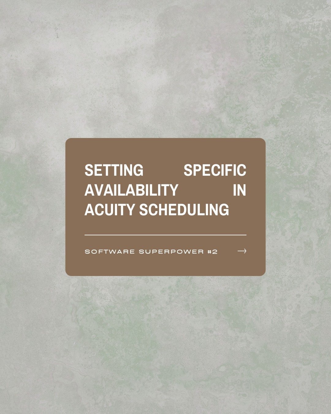 Acuity Superpower #2 - You can set general availability based on appointment types and add specific availability as well.⁣
⁣
Each designer has different availability, so categorizing the types of appointments and setting hours for each designer is a 