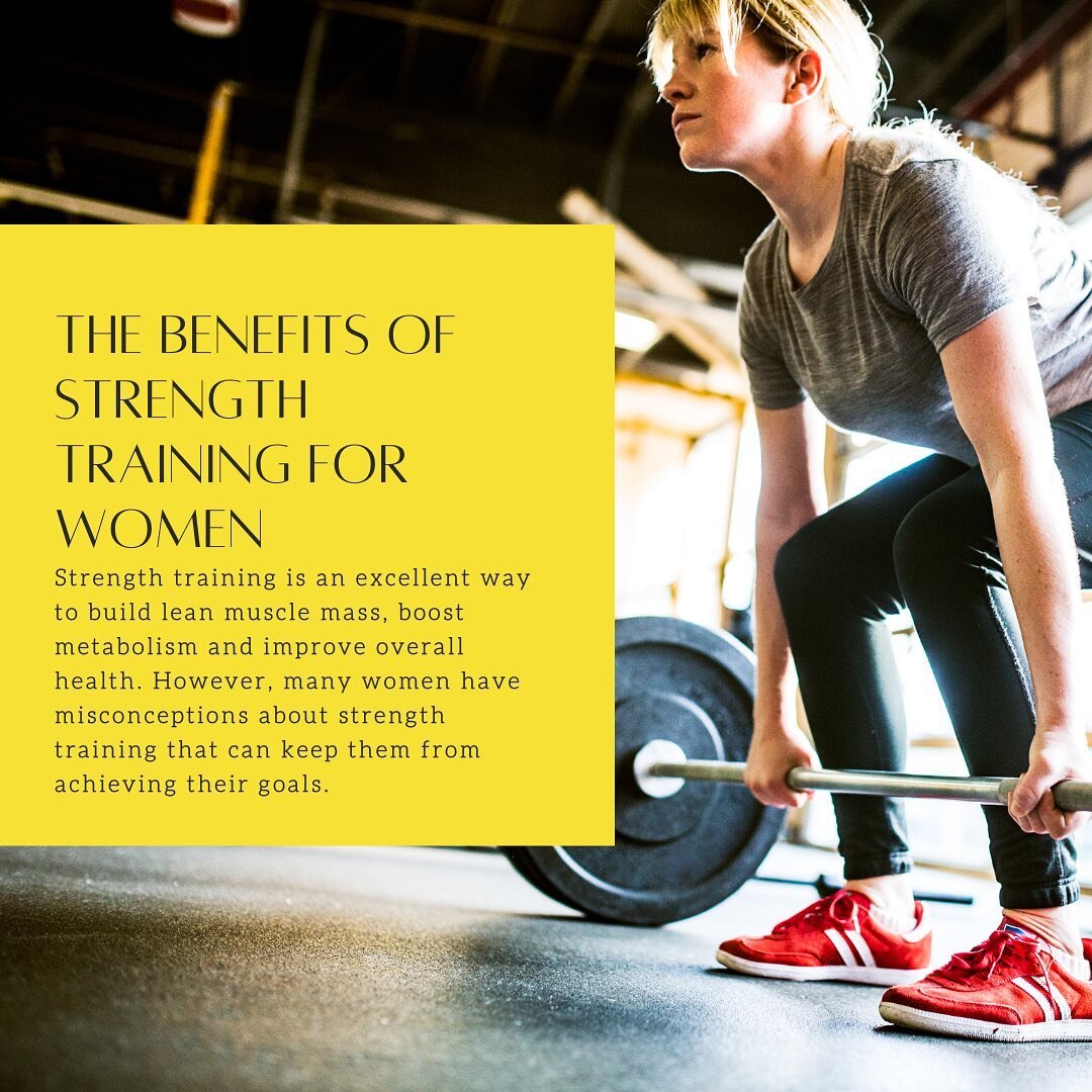 There are many misconceptions about weightlifting for women.⁠
⁠
It's no surprise that strength training can help you lose weight. The more muscle you have on your body, the more calories it burns during exercise and at rest - which means that if you'