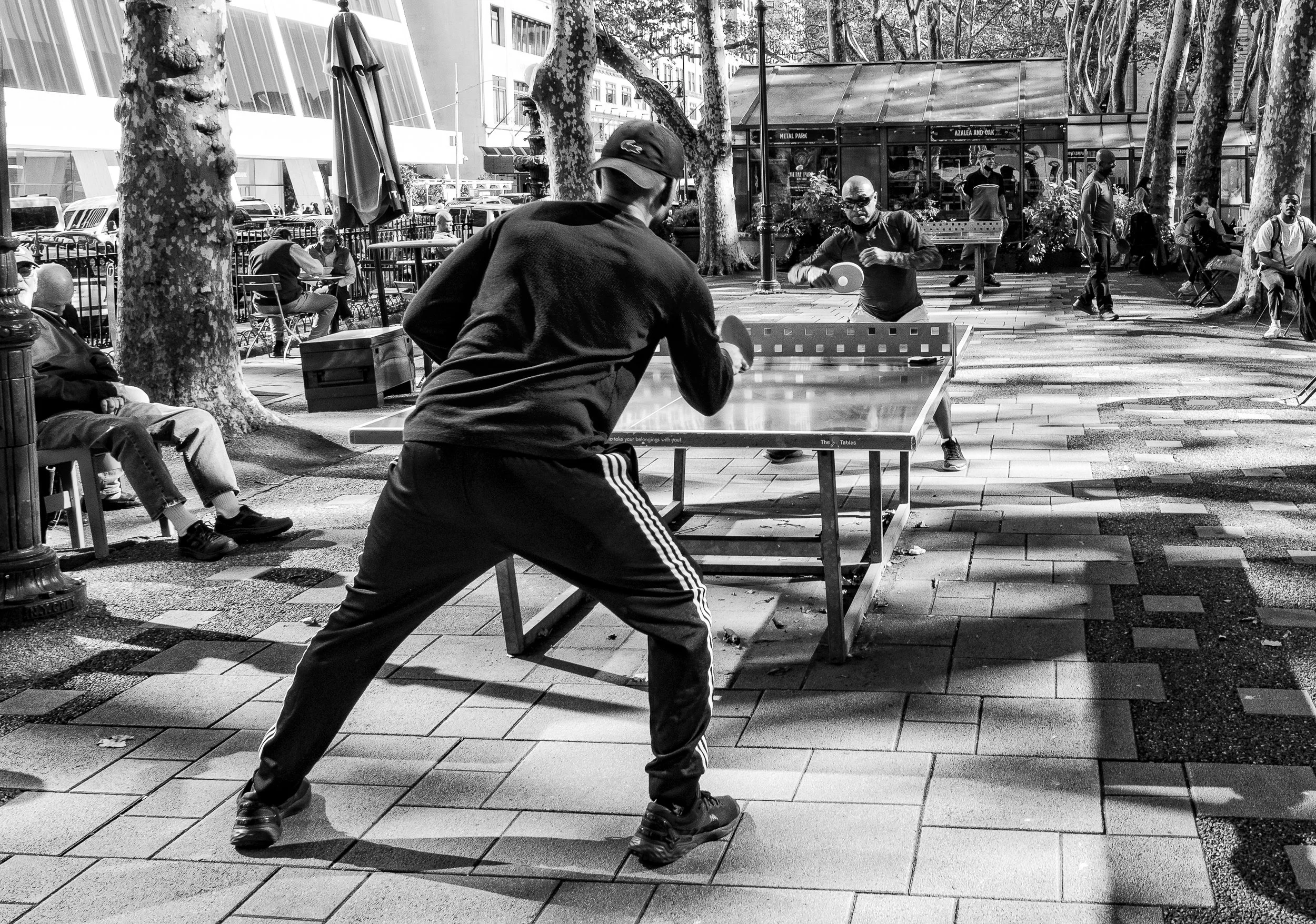 Ping Pong action in Bryant Park