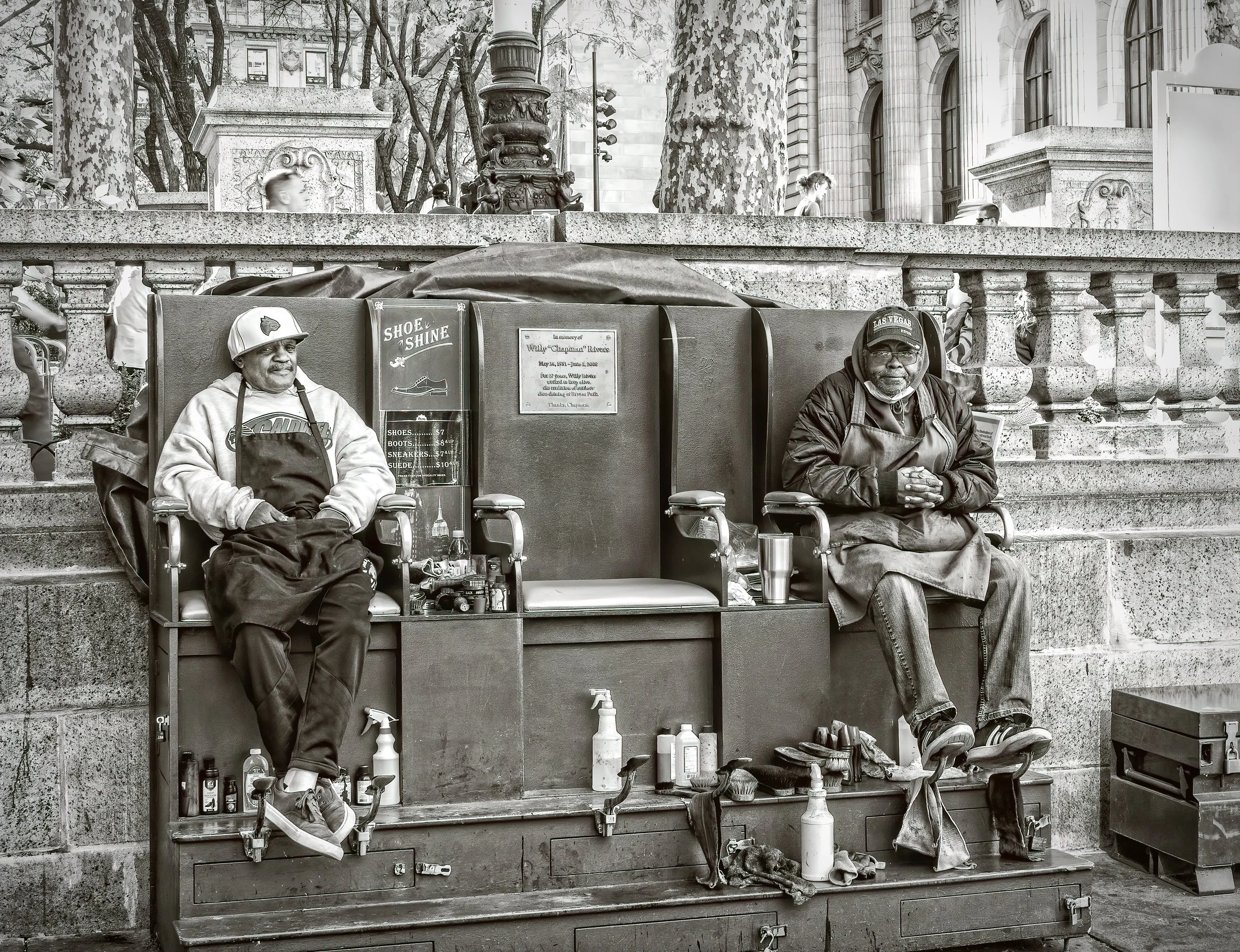 Outside the New York Public Library