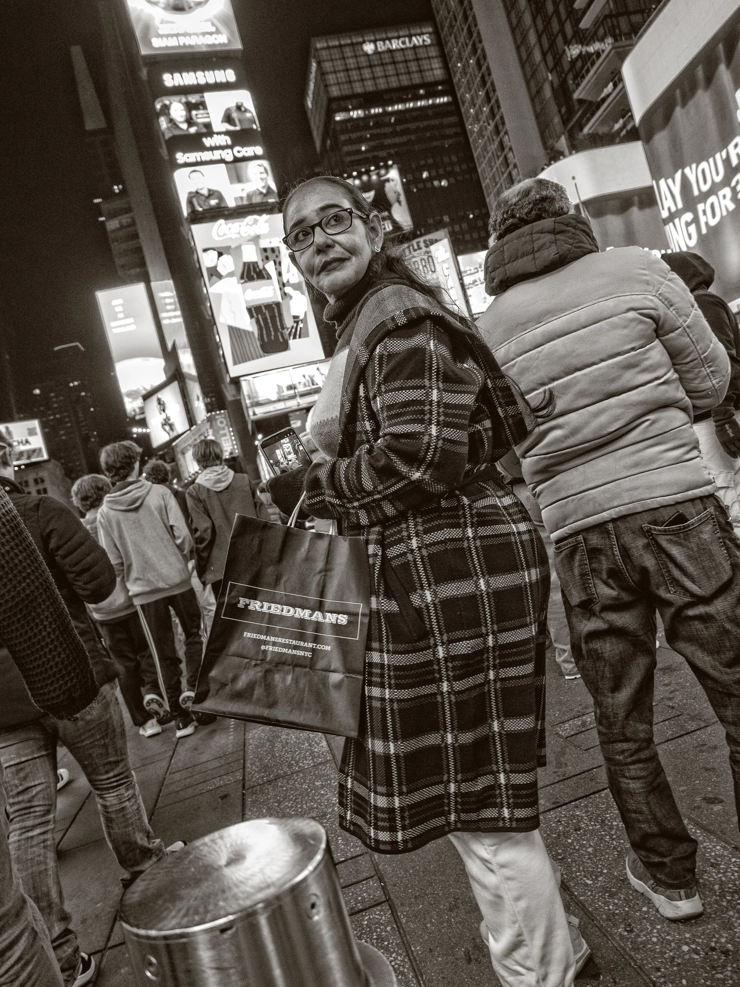 I couldn't resist taking the photo of this woman--I was attracted to her bag