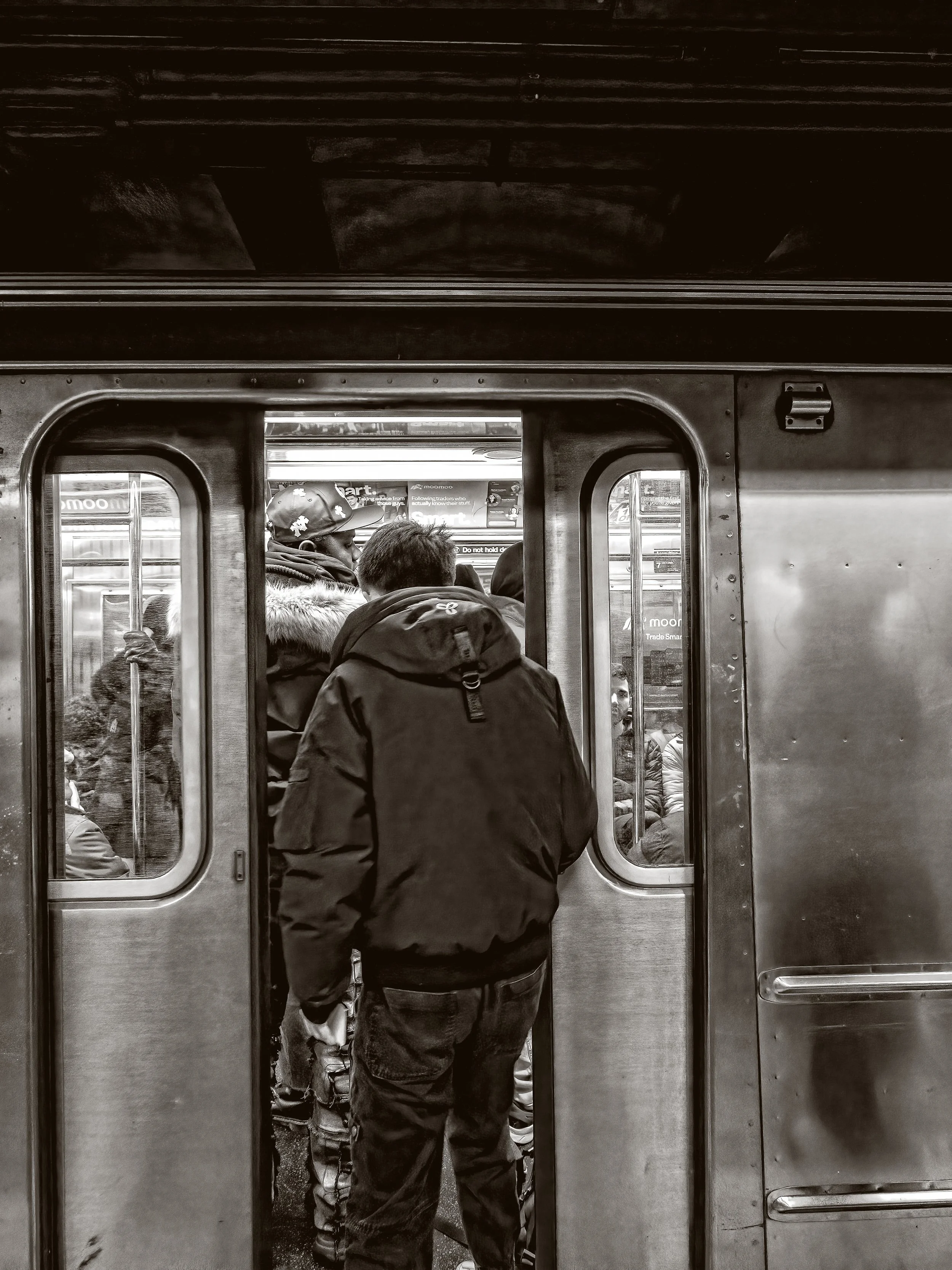 When I was very young I always had a fear of the subway doors closing on me.  I didn't know back then that the subway doesn't move until all the doors are closed