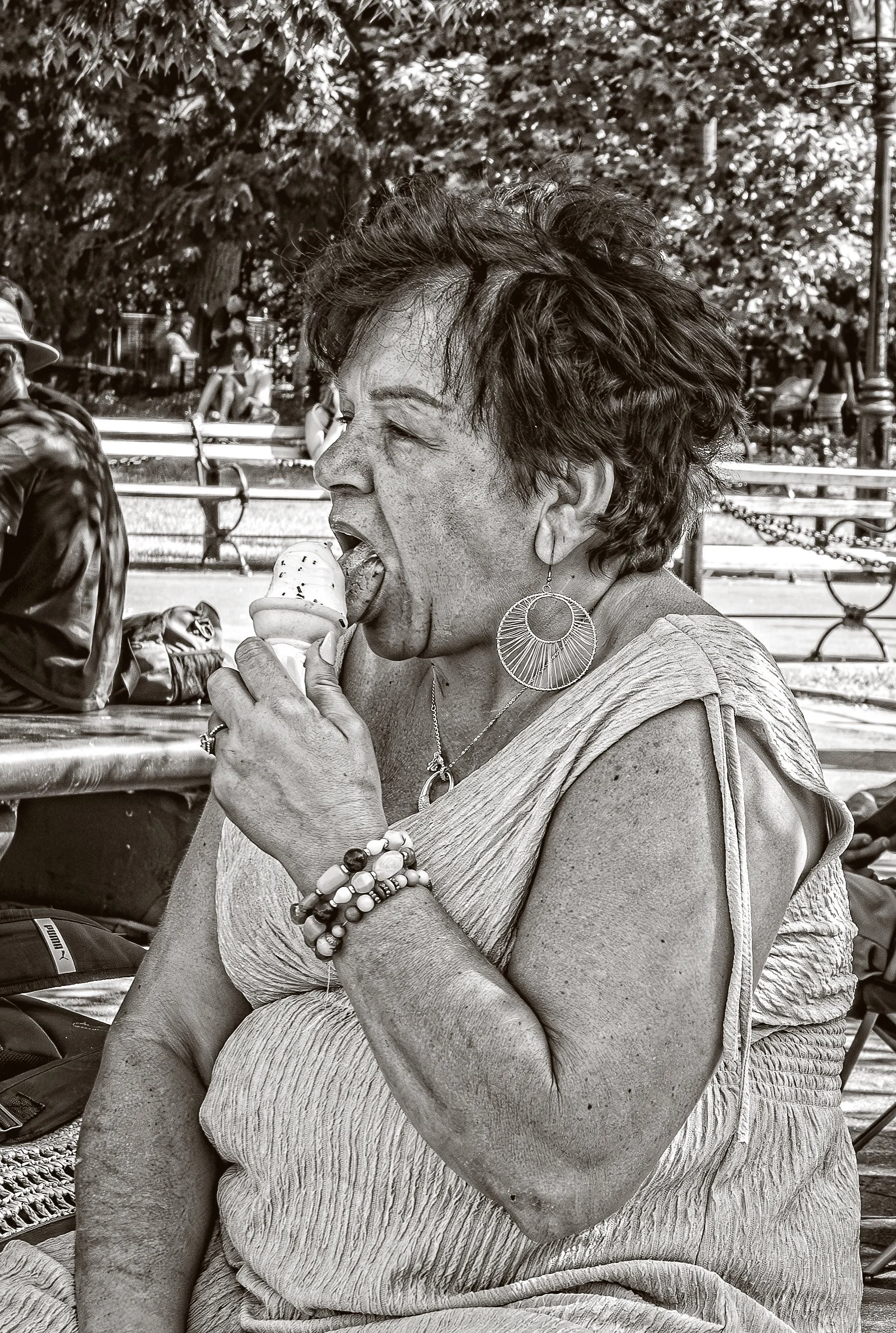 I was attracted to the sprinkles on her tongue