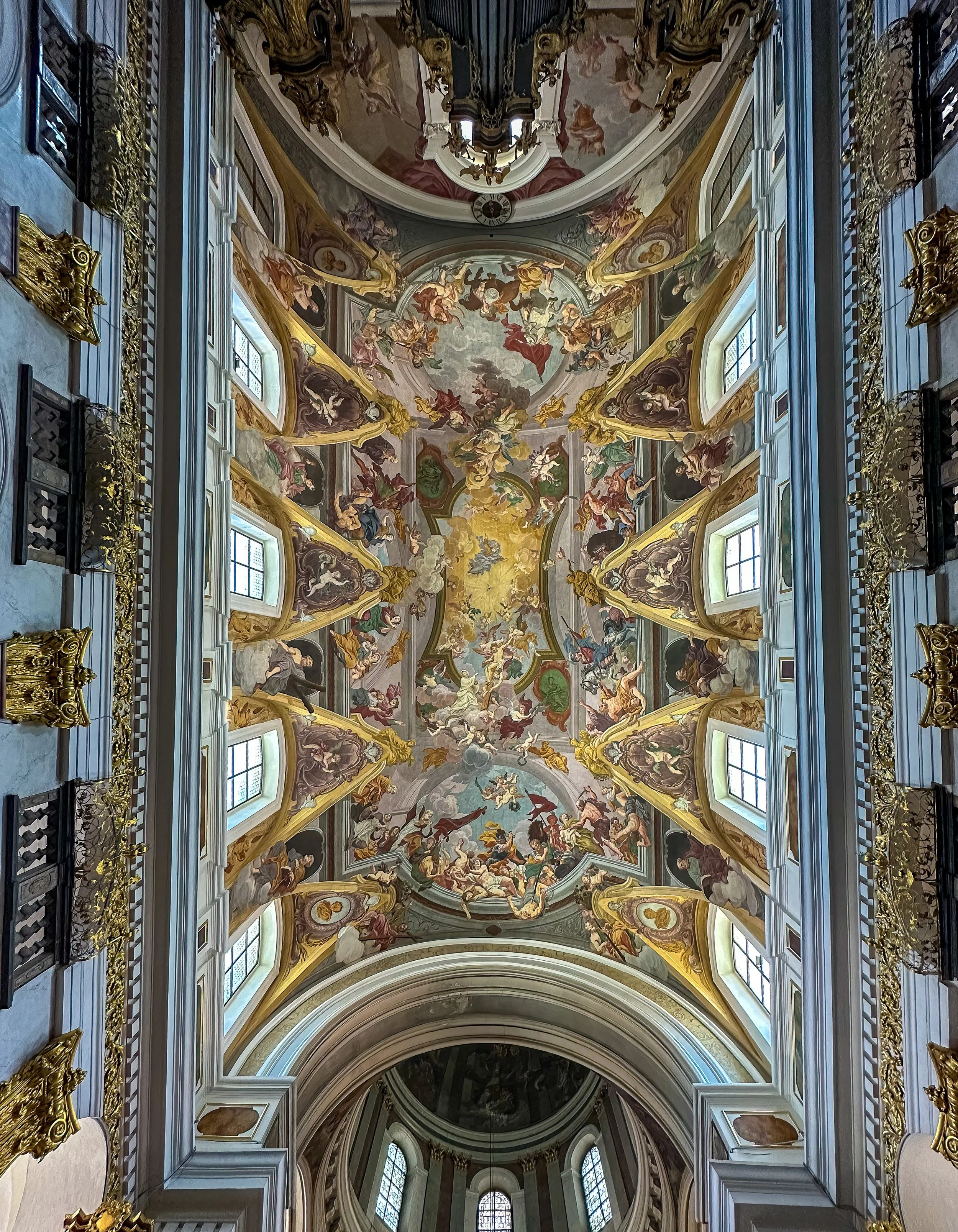The ceiling inside Saint Nicholas Cathedral