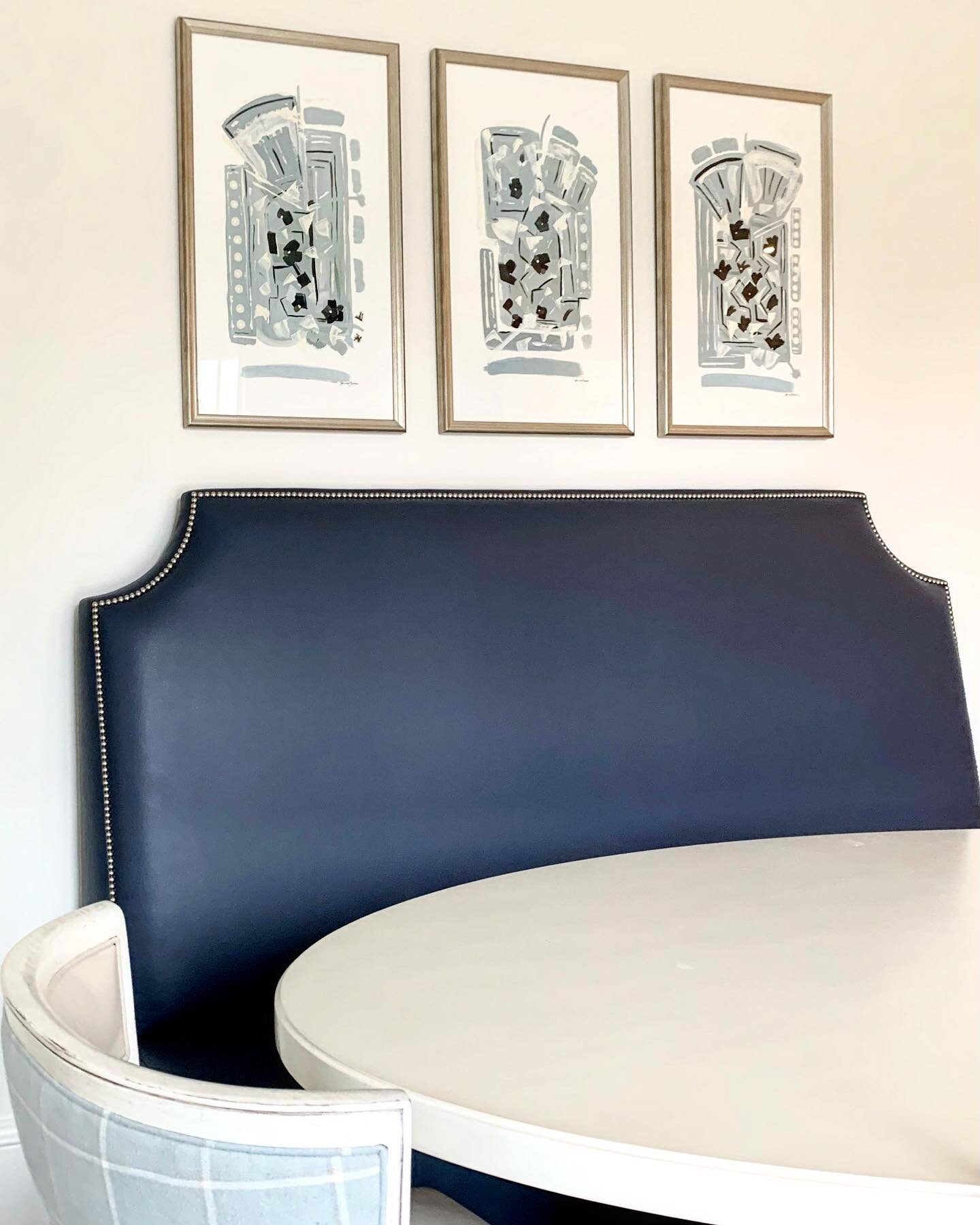 These three pieces were commissioned to go above my clients banquette in their gorgeous new home! Can&rsquo;t wait to start the watercolors for their foyer!!