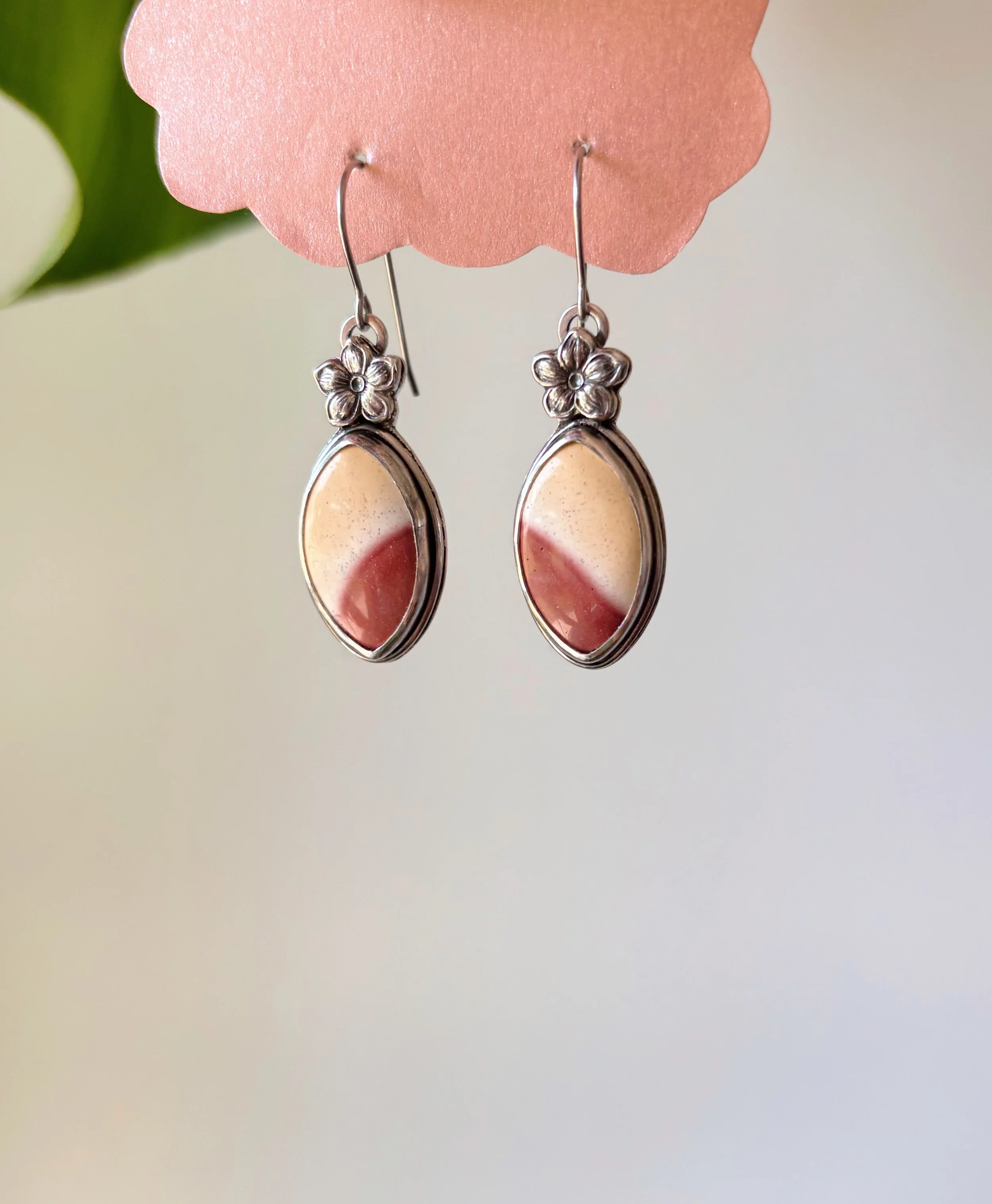 Mookaite Jasper + Spoon Earrings