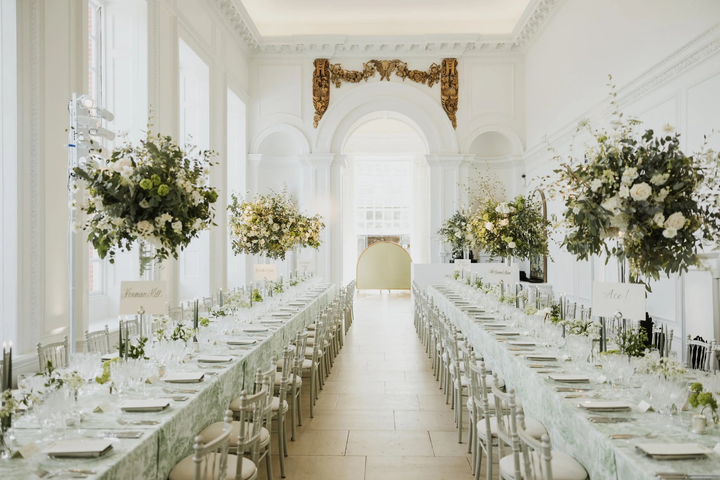 Inside the Kensington Palace Orangery in beautiful natural window light, timeless and cinematic wedding photography