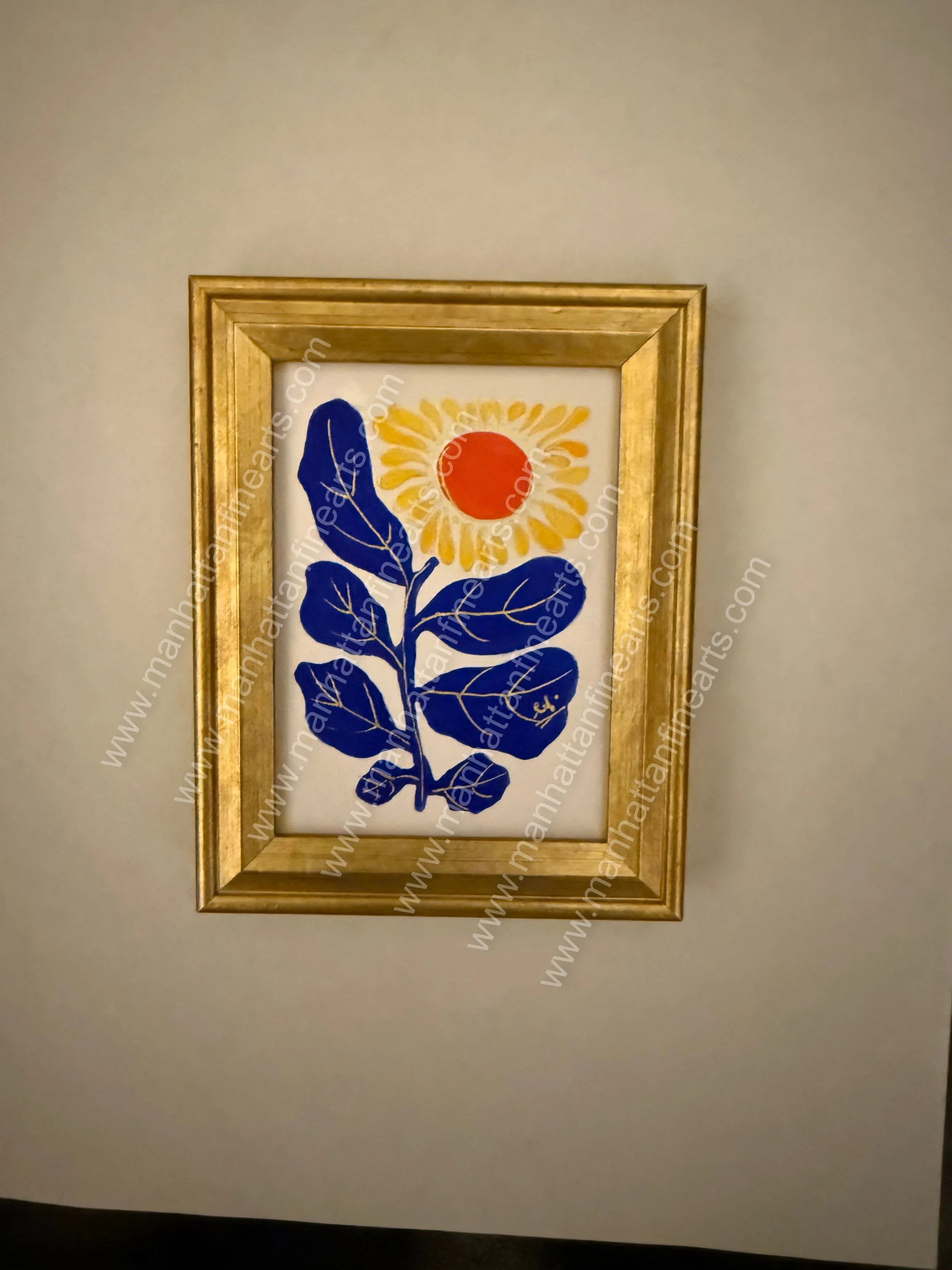 Sunflower Elegance Hand-Painted Miniature
