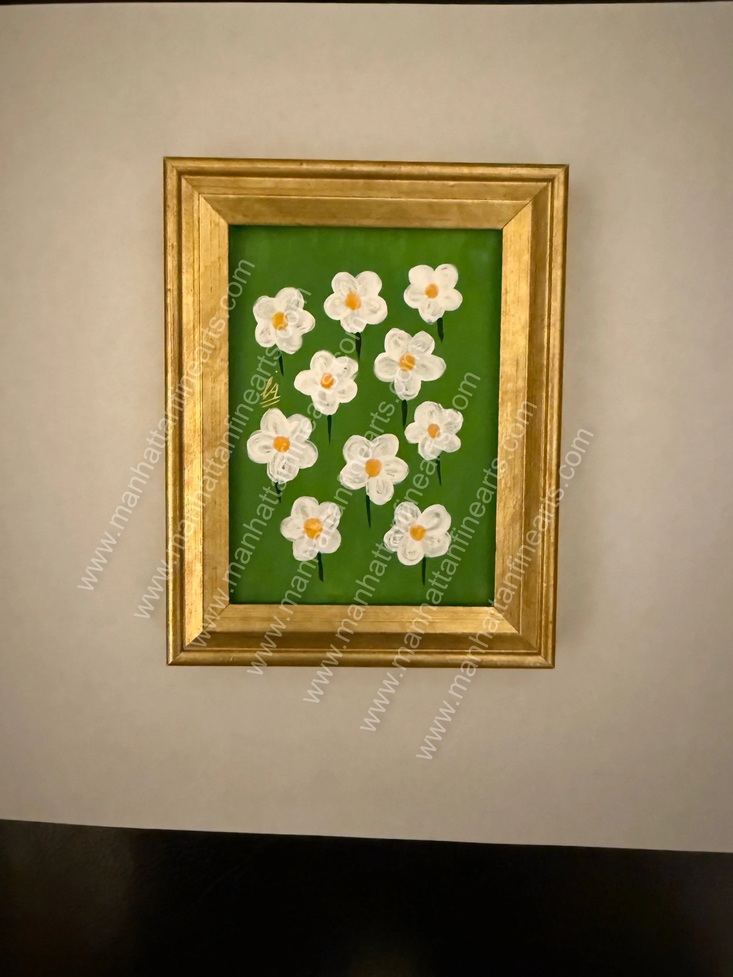 Golden Elegance Floral Painting