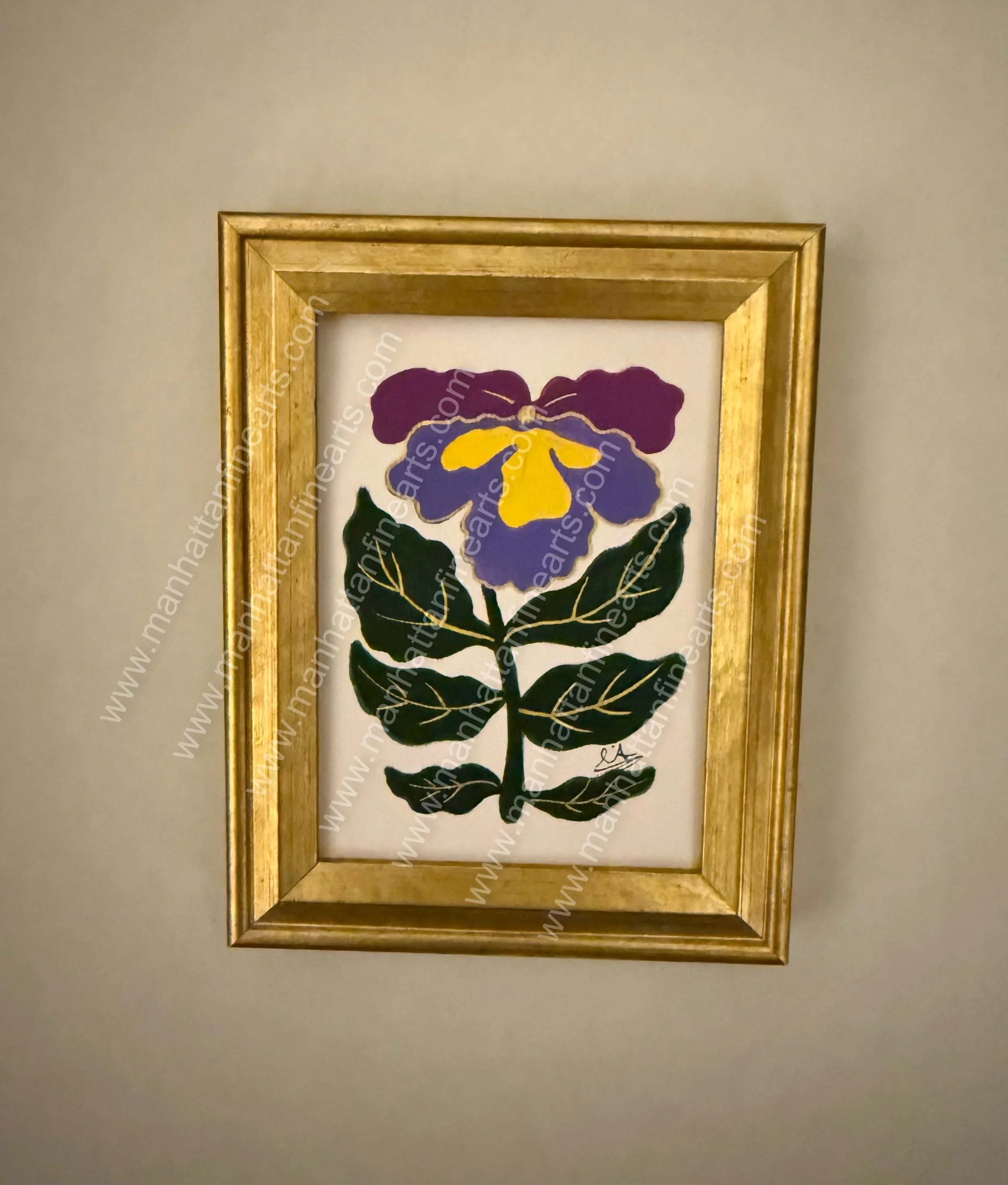 Miniature Floral Elegance Painting