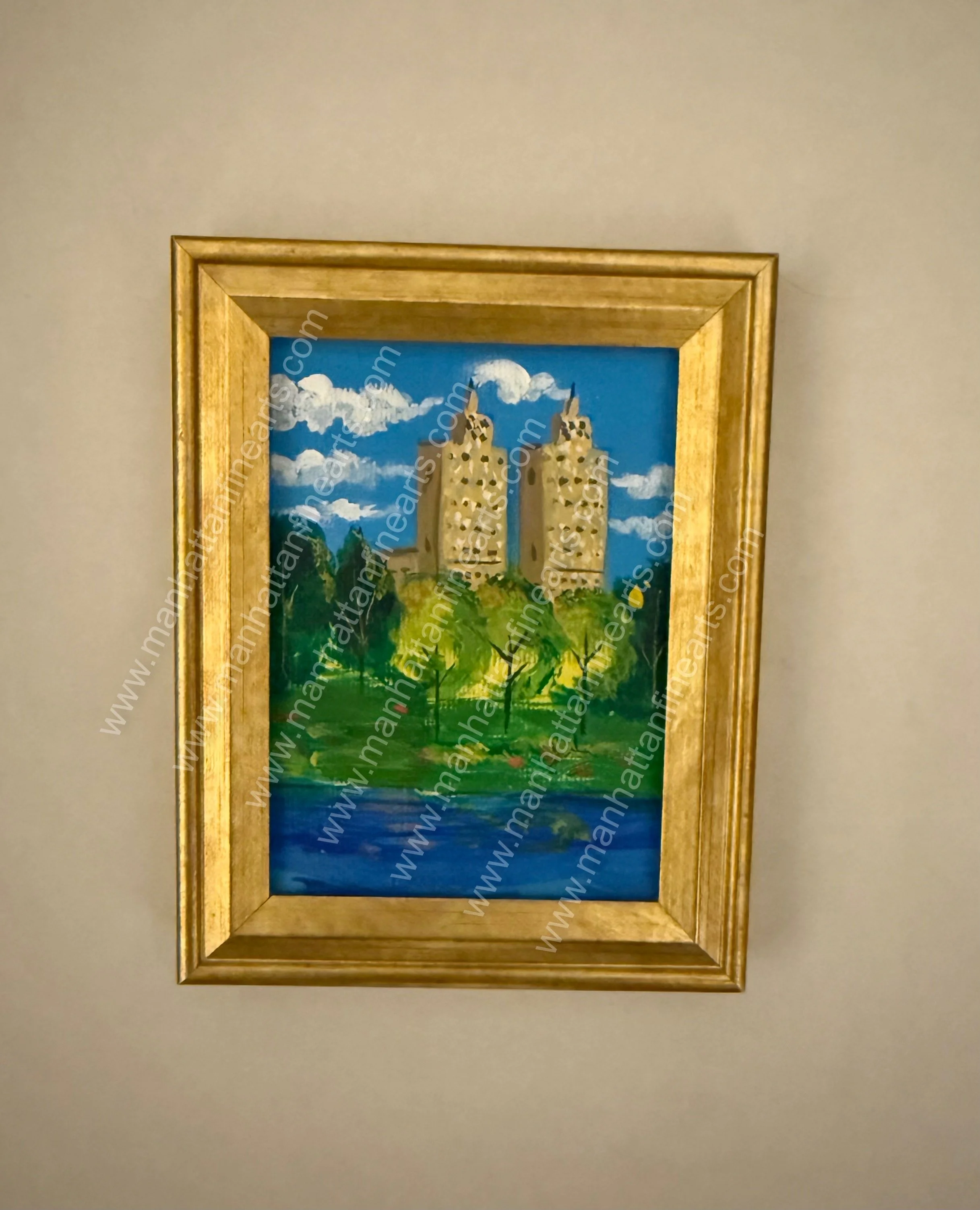 Miniature New York Skyline Painting