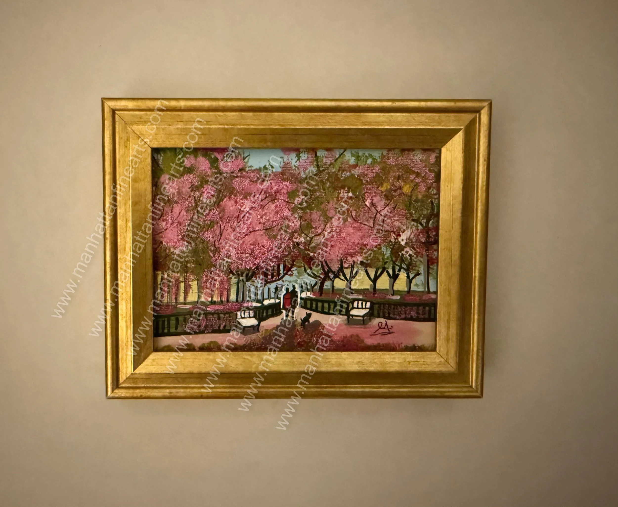 Blossoming Central Park Miniature Painting