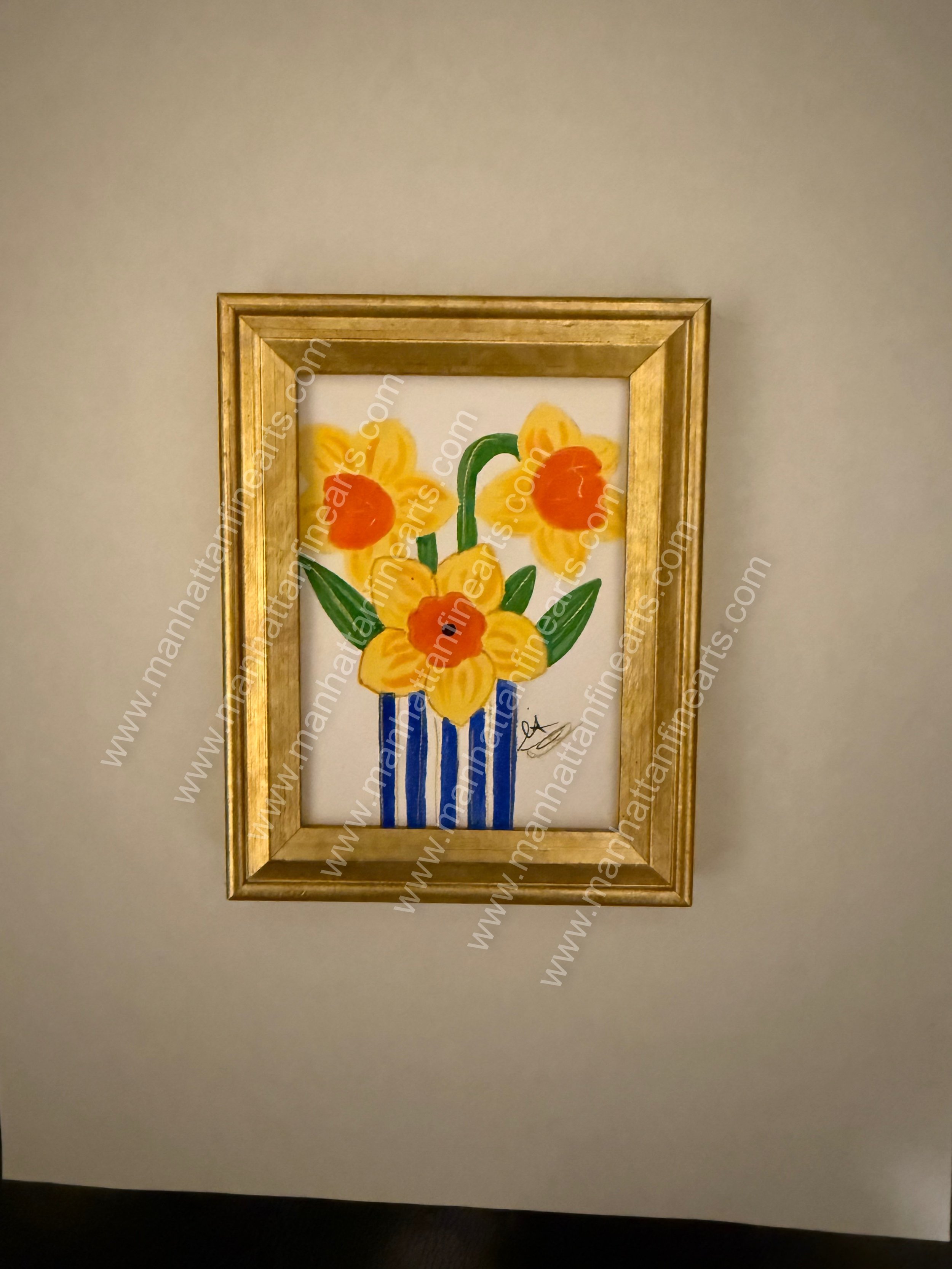 Vibrant Spring Floral Miniature Painting