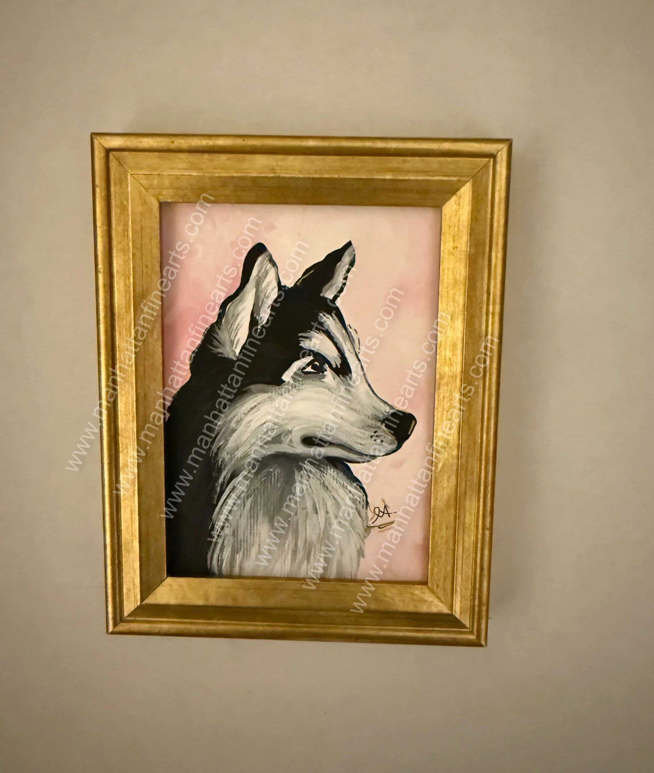 Majestic Husky Portrait Painting