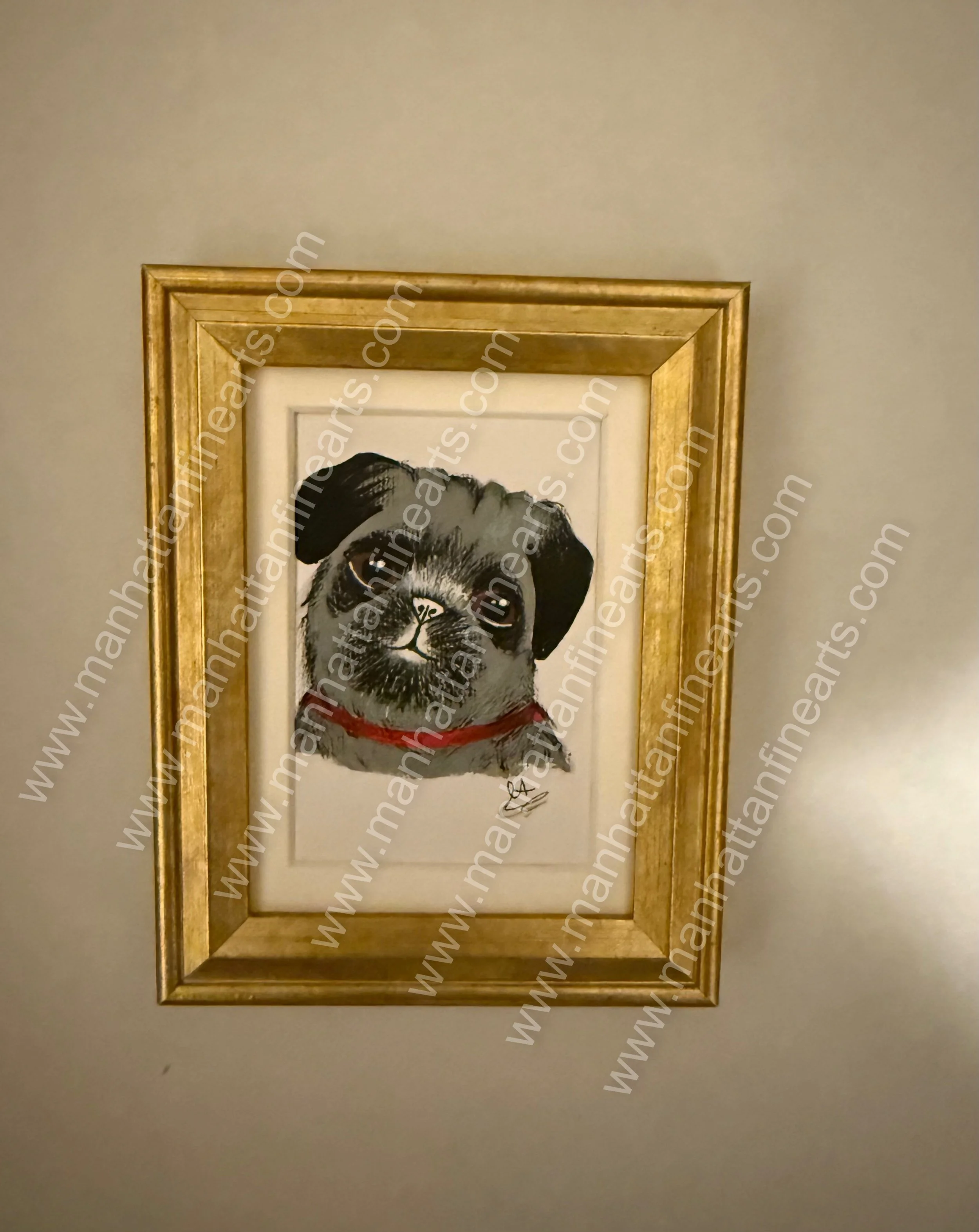 Pug Charm Miniature Painting